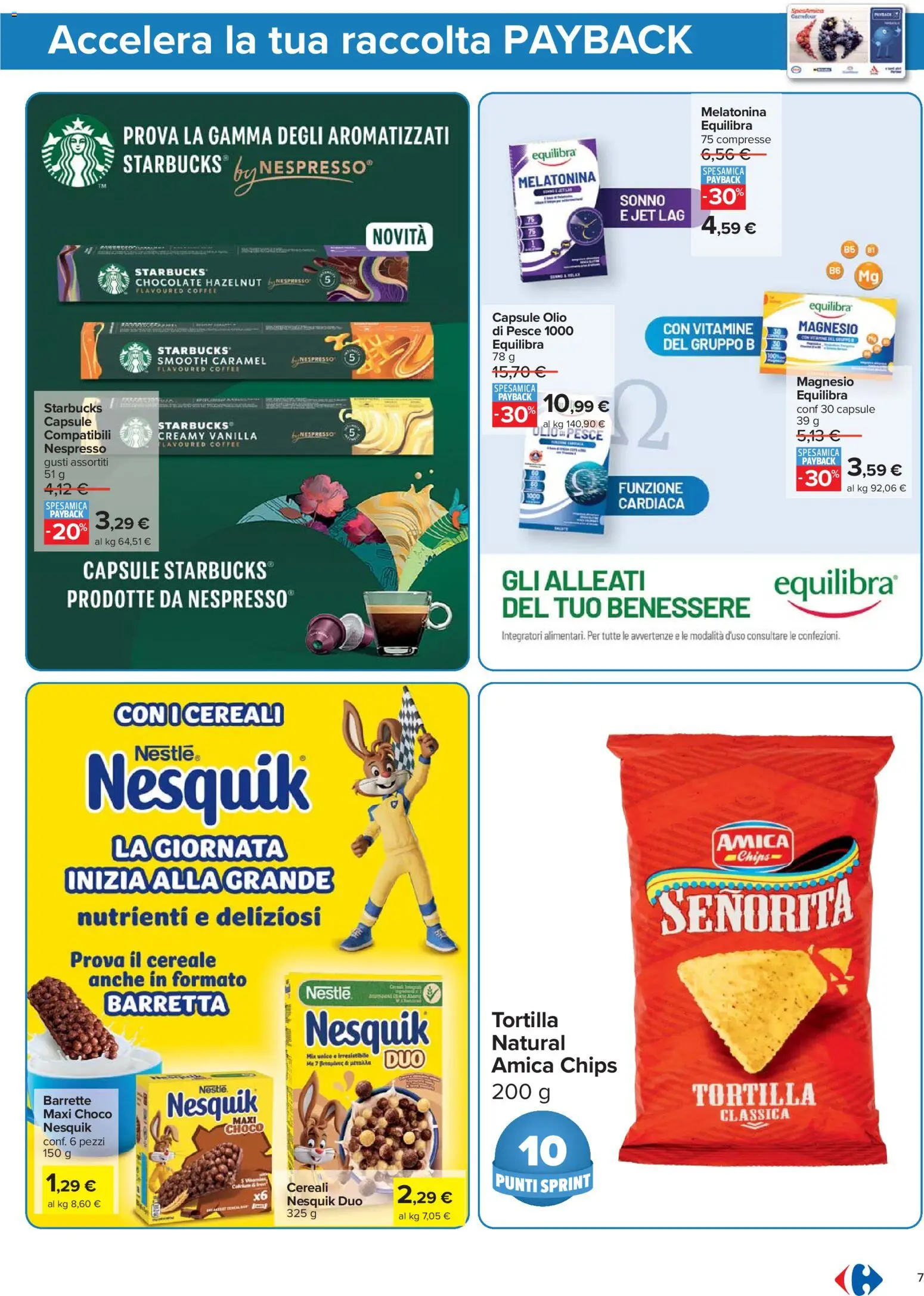 Volantino Carrefour del 21.04.2026 | Pagina: 7 | Prodotti: Pesce, Cereali, Olio, Barretta
