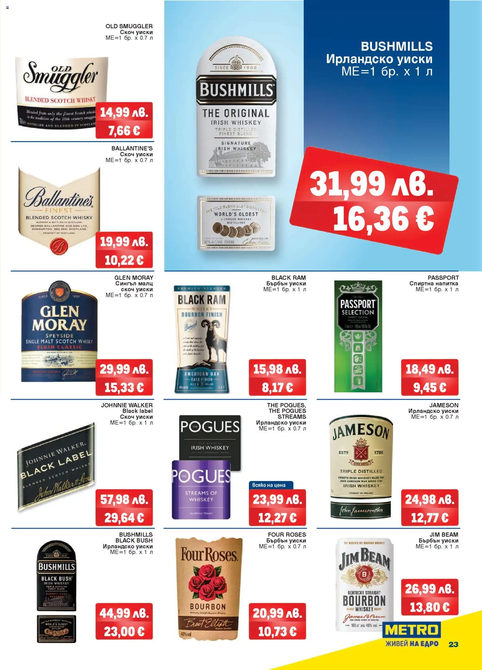 {H1} | Страница: 23 | Продукти: Бърбън, Спиртна напитка, Скоч уиски, Ирландско уиски