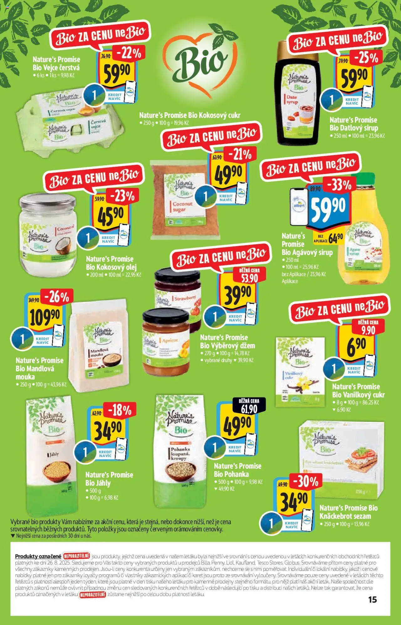 Albert leták - Supermarket - Bio od 03.09.2025 | Strana: 15 | Produkty: Vejce, Olej, Bio kokosový olej, Cukr