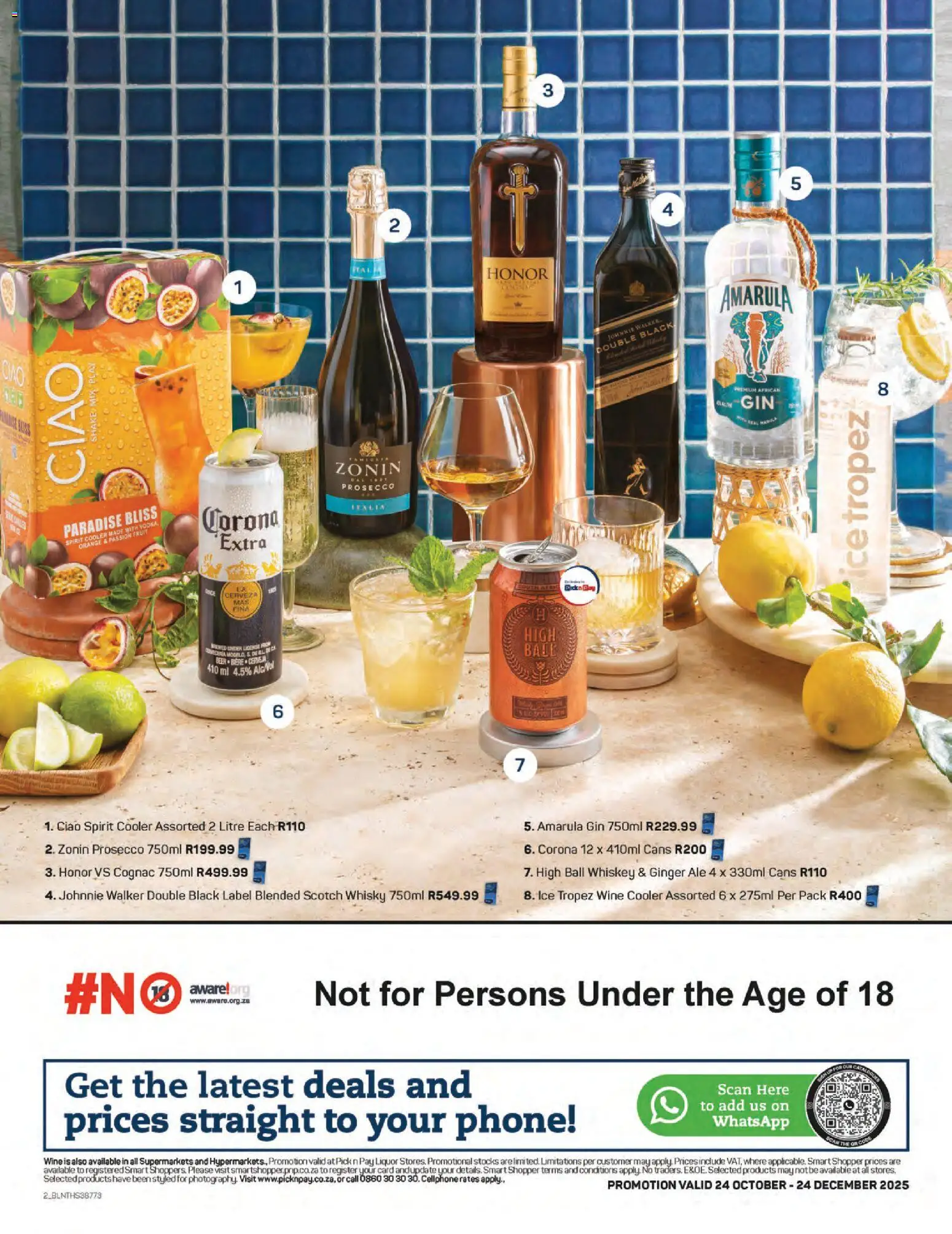 New Pick n Pay catalogue – valid from 24.10.2025 | Page: 2 | Products: Cooler, Wine, Rice, Whiskey