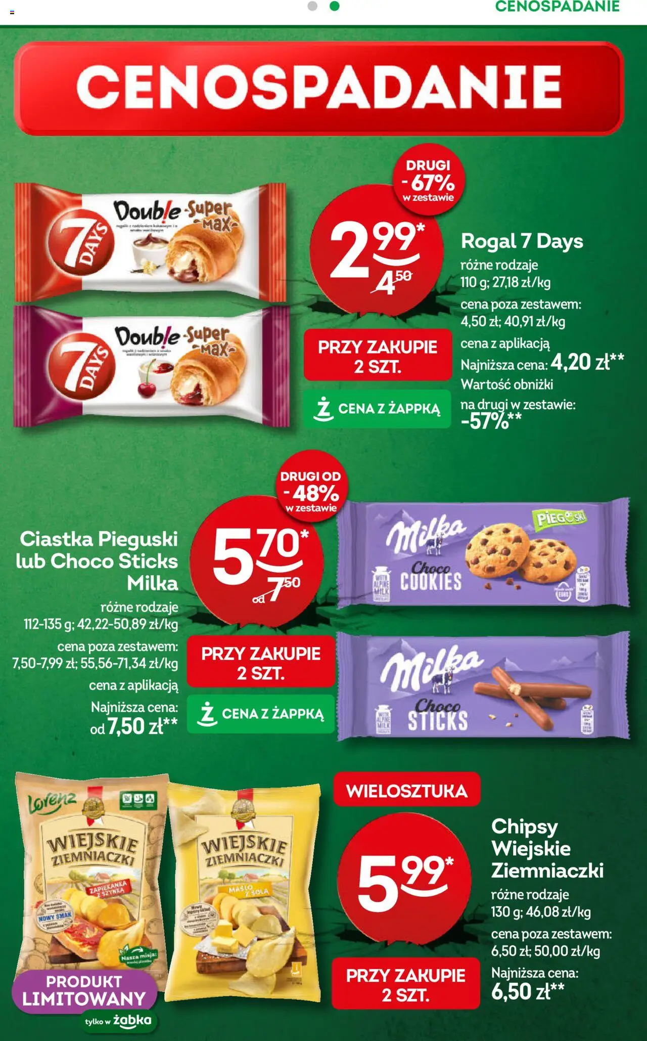 Żabka Gazetka od 18.06.2025 | Strona: 33 | Produkty: Zapiekanka, Milka, Ziemniaczki, Masło