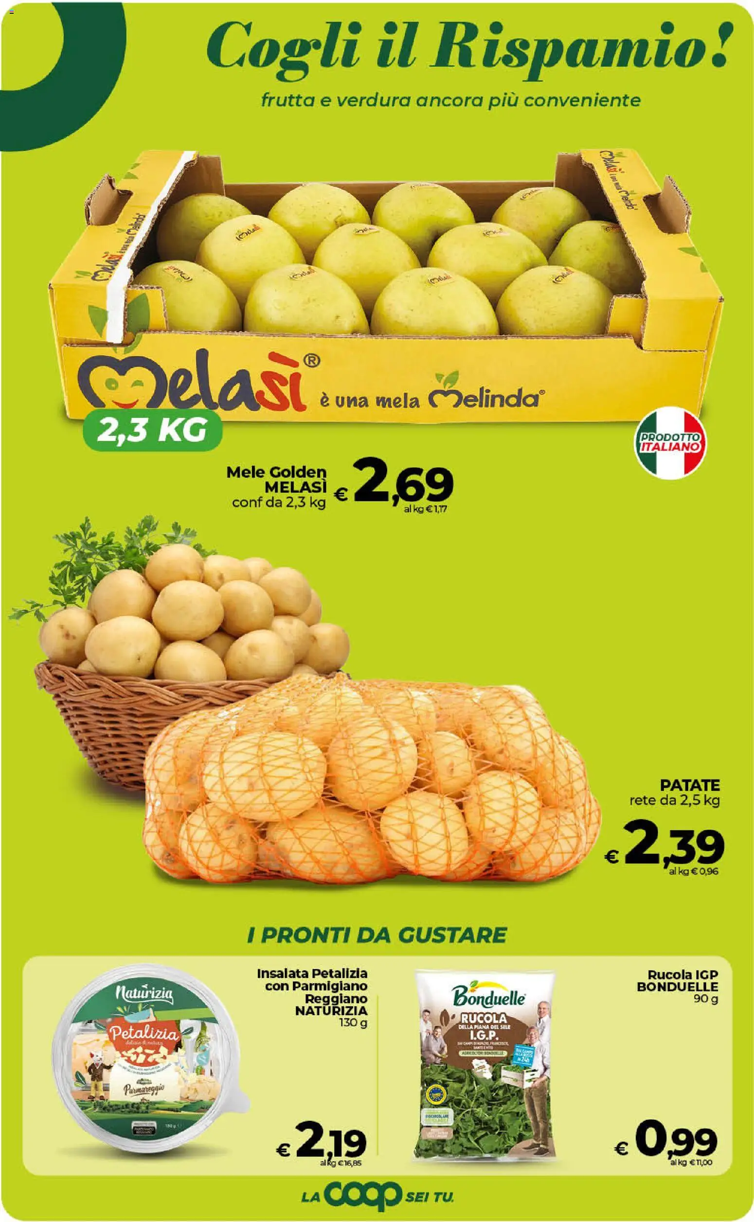 Volantino COOP del 17.04.2026 | Pagina: 11 | Prodotti: Mele, Rucola, Patate, Frutta