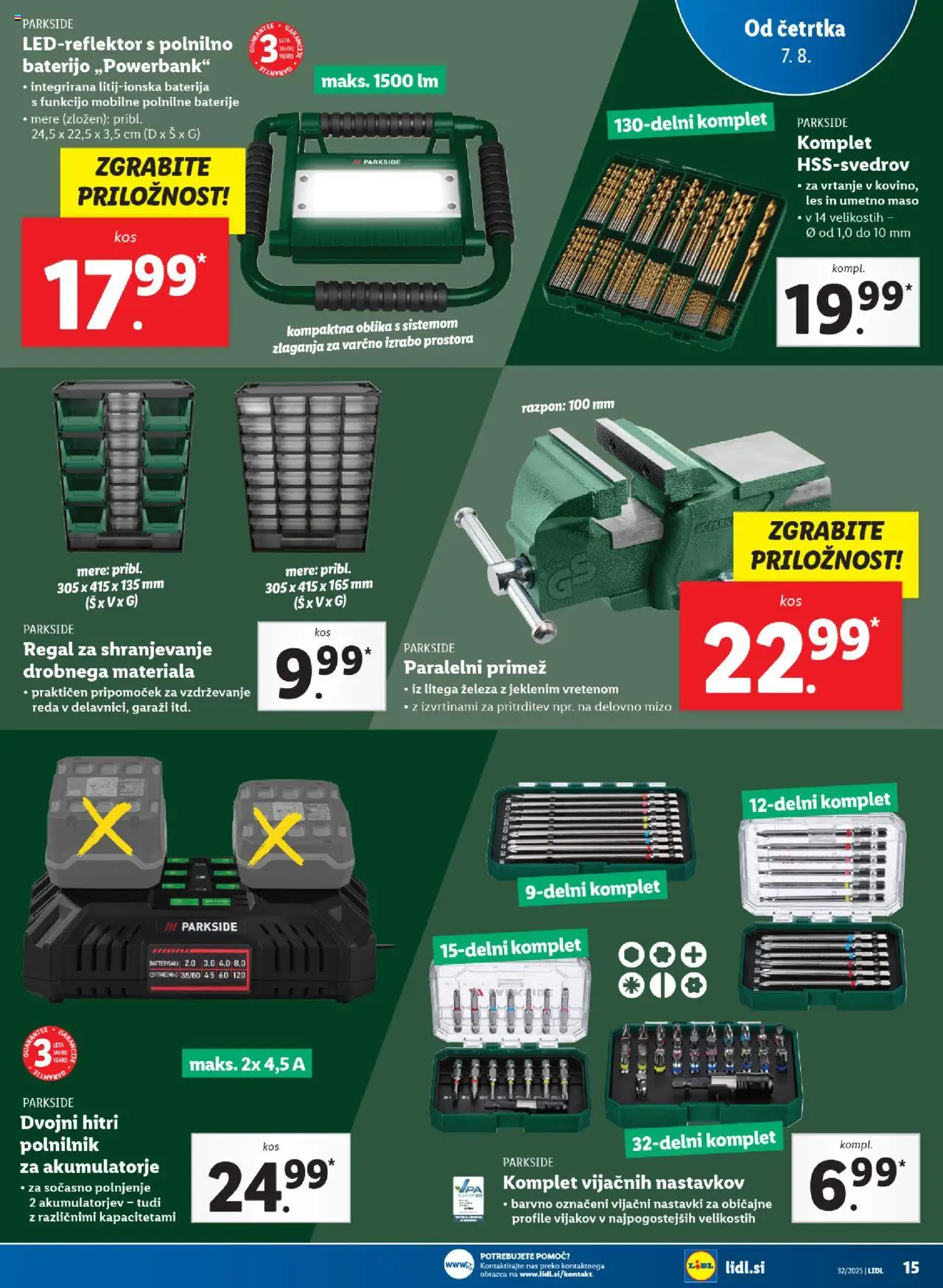 Lidl katalog │ velja od 07.08.2025 | Stran: 33 | Izdelki: Baterija, Baterije, Polnilnik, Vijačni nastavki