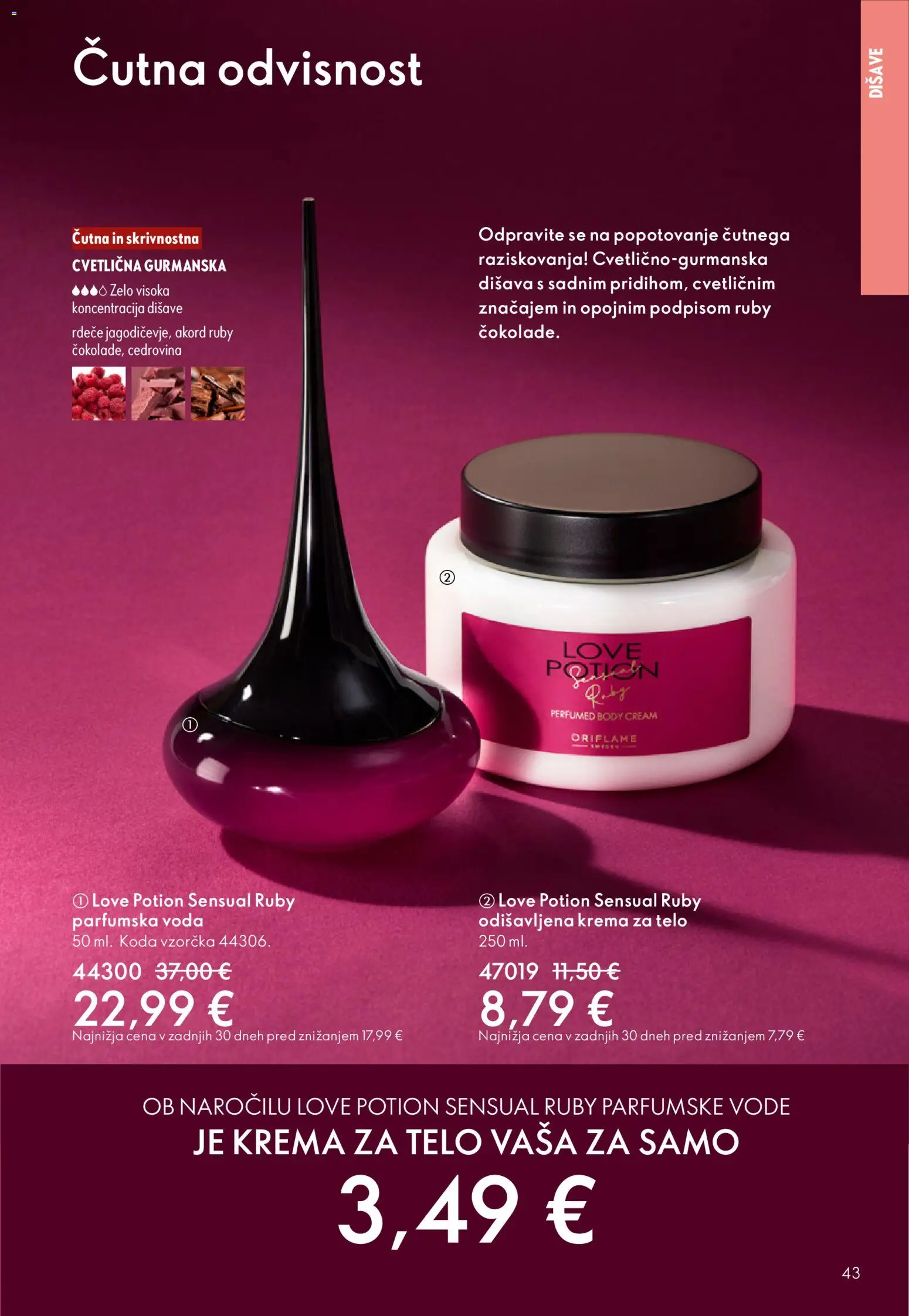 Novi Oriflame katalog ponudbe – veljaven od 11.03.2026 | Stran: 43 | Izdelki: Disava, Krema za telo, Voda, Parfumska voda