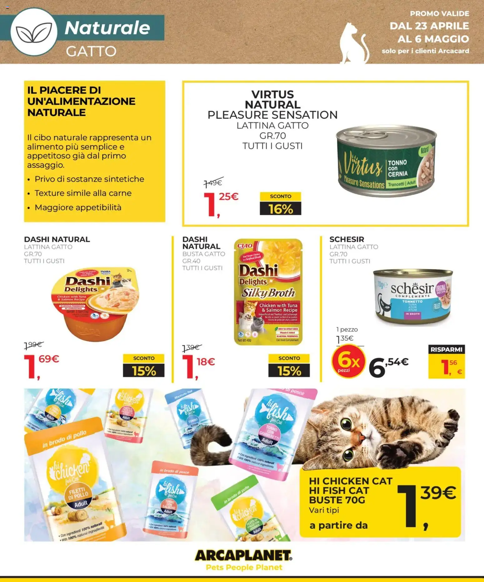 Volantino Arcaplanet del 23.04.2026 | Pagina: 8 | Prodotti: Pollo, Salmone, Pesce, Tonno