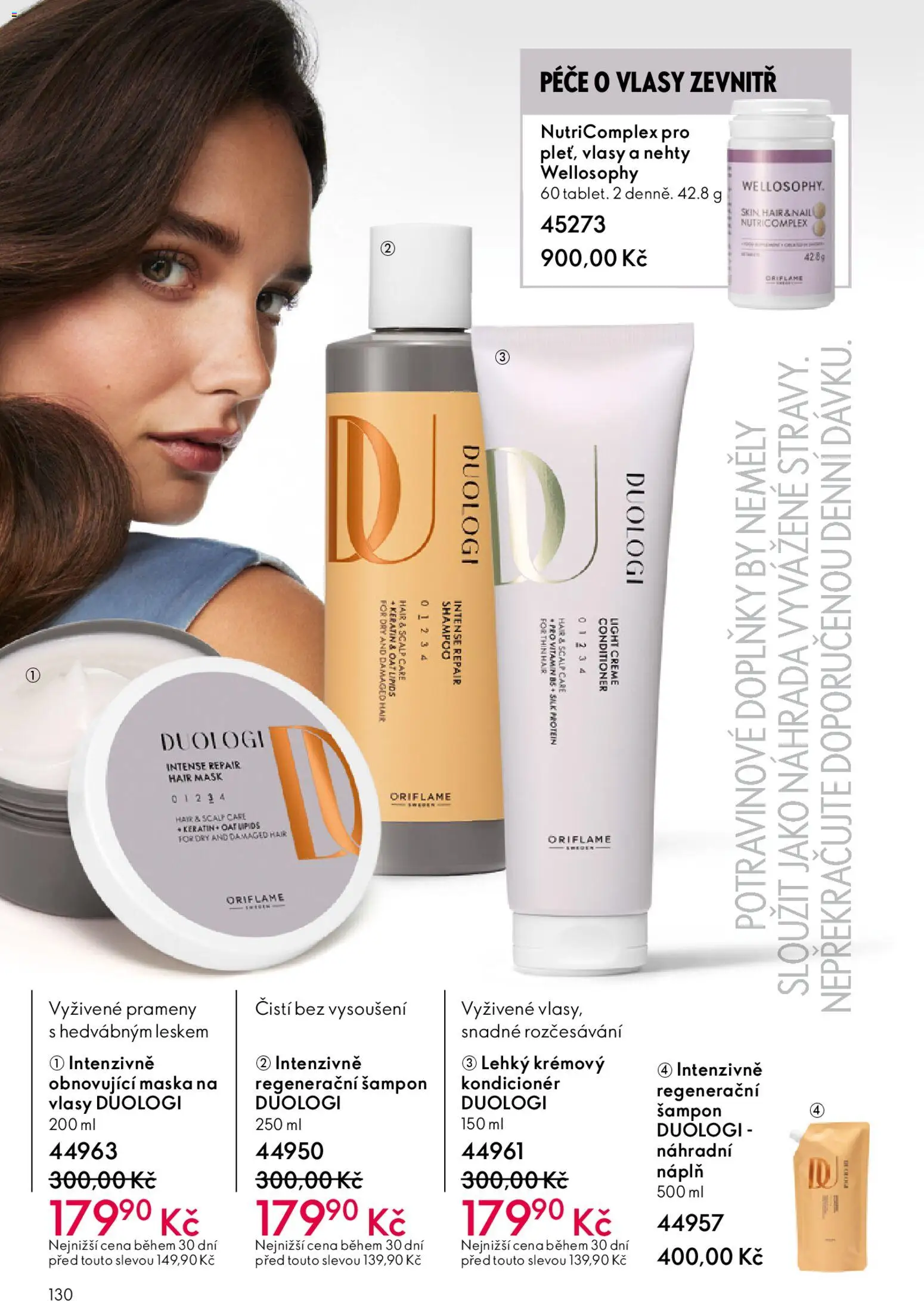 Oriflame katalog č.15/2025 od 22.10.2025 | Strana: 130 | Produkty: Nehty, Kondicionér, Maska na vlasy, Maska