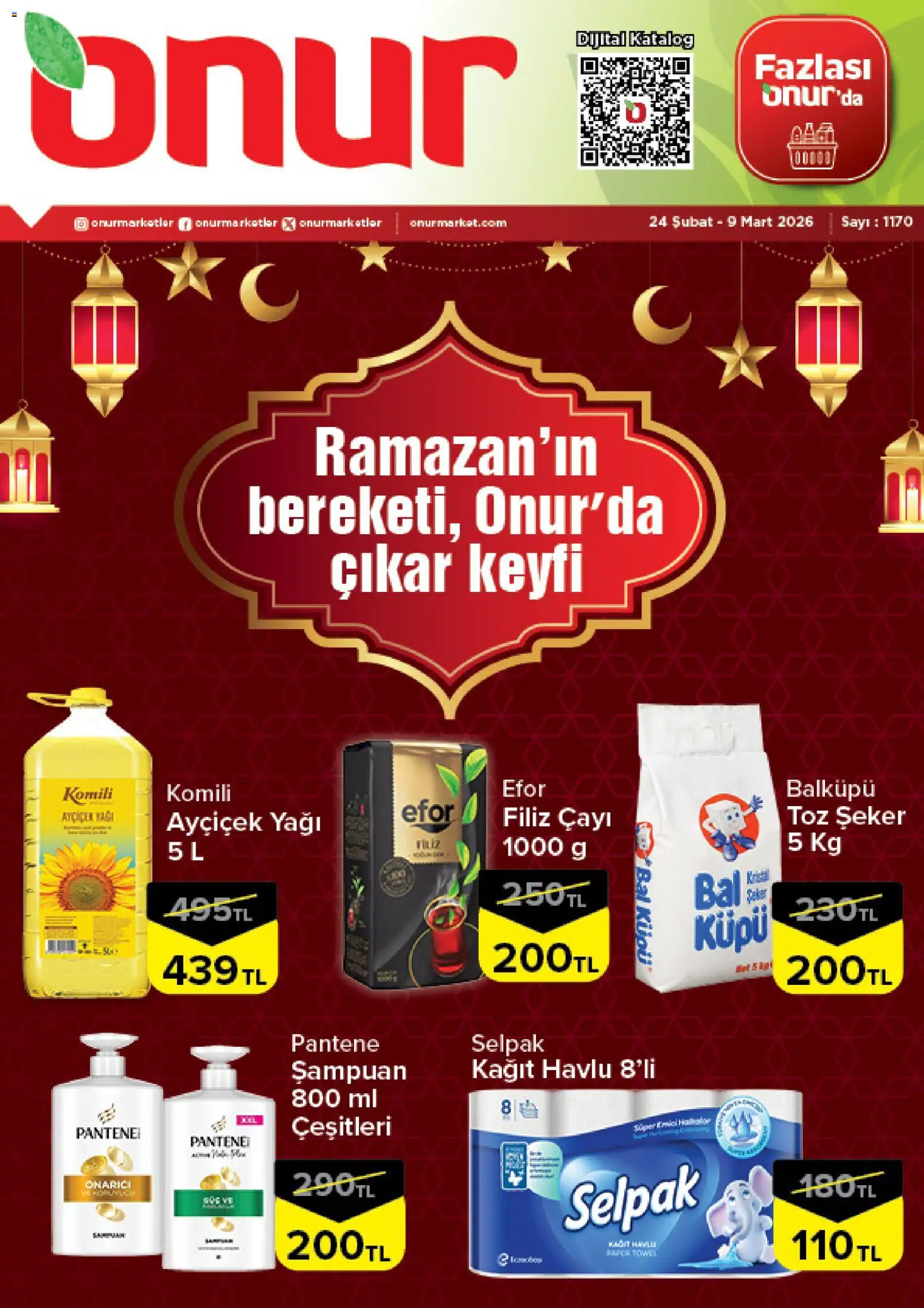 Onur Market Katalog - Bursa - 24.02.2026 tarihinden itibaren geçerlidir | Sayfa: 1 | Ürünler: Şampuan, Şeker, Kağıt havlu, Toz şeker