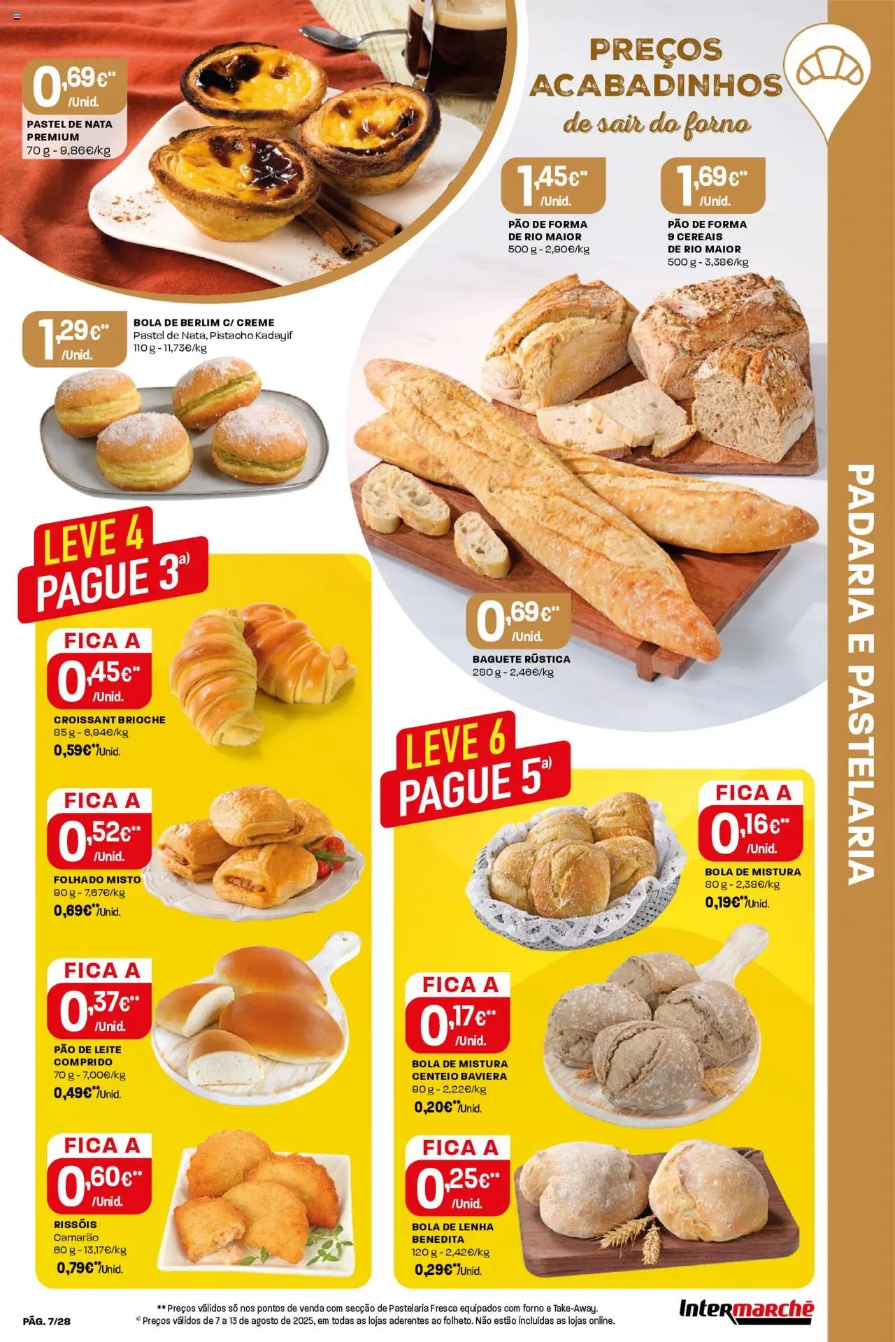 Intermarché folheto │ válido de 07.08.2025 | Página: 7 | Produtos: Pão de forma, Forno, Cereais, Creme