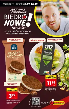 Pogląd oferty "Lunchbox Hipro Go Active, 270 g, Wysokobiałkowy lunchbox z kuskusem, kurczakiem i bobem." - ważna od 08.12.2025 | Strona: 65