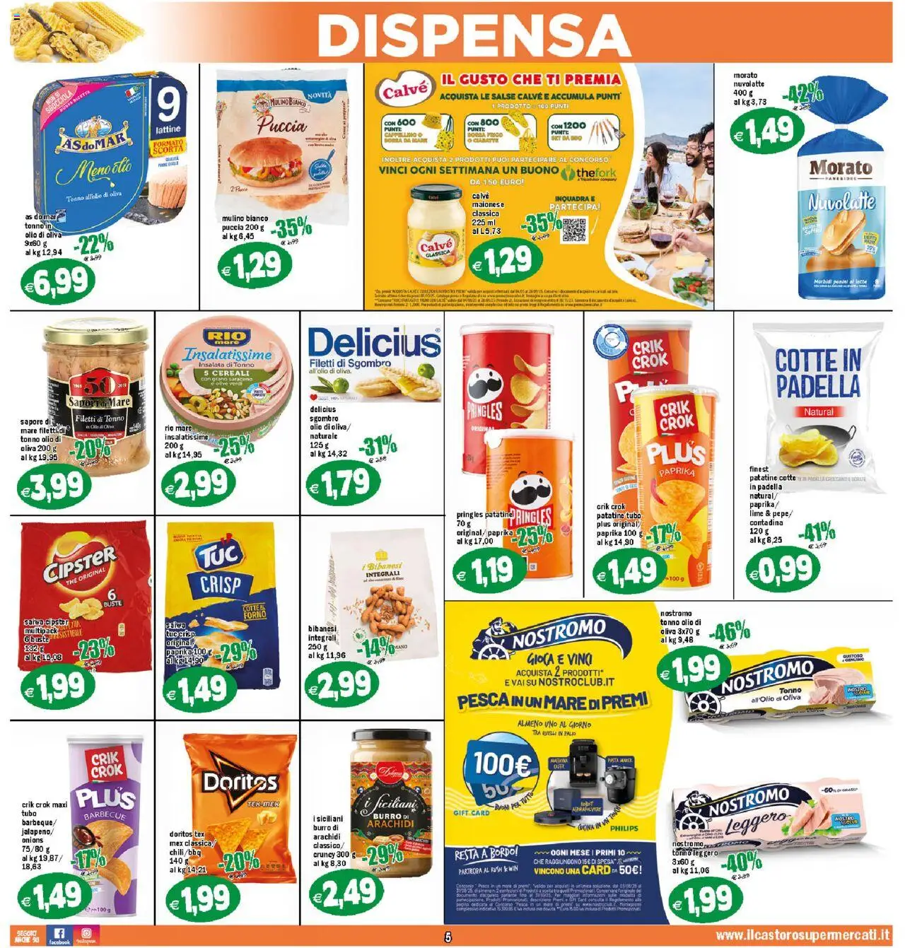 Volantino Il Castoro del 18.08.2025 | Pagina: 5 | Prodotti: Olio, Pesca, Tonno, Sgombro