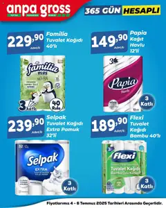 Anpa Gross Hafta Sonu Fırsatları  - 04.07.2025 tarihinden itibaren geçerlidir | Sayfa: 11 | Ürünler: Tuvalet, Tuvalet kağıdı
