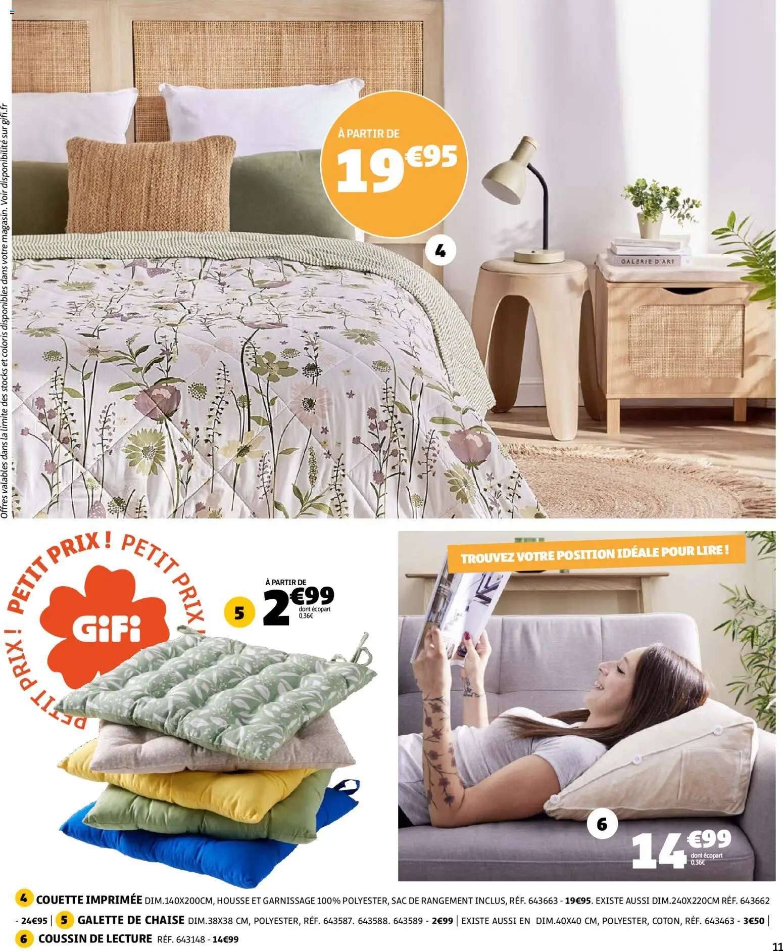 {H1} | Page: 11 | Produits: Sac, Chaise, Couette imprimée, Couette