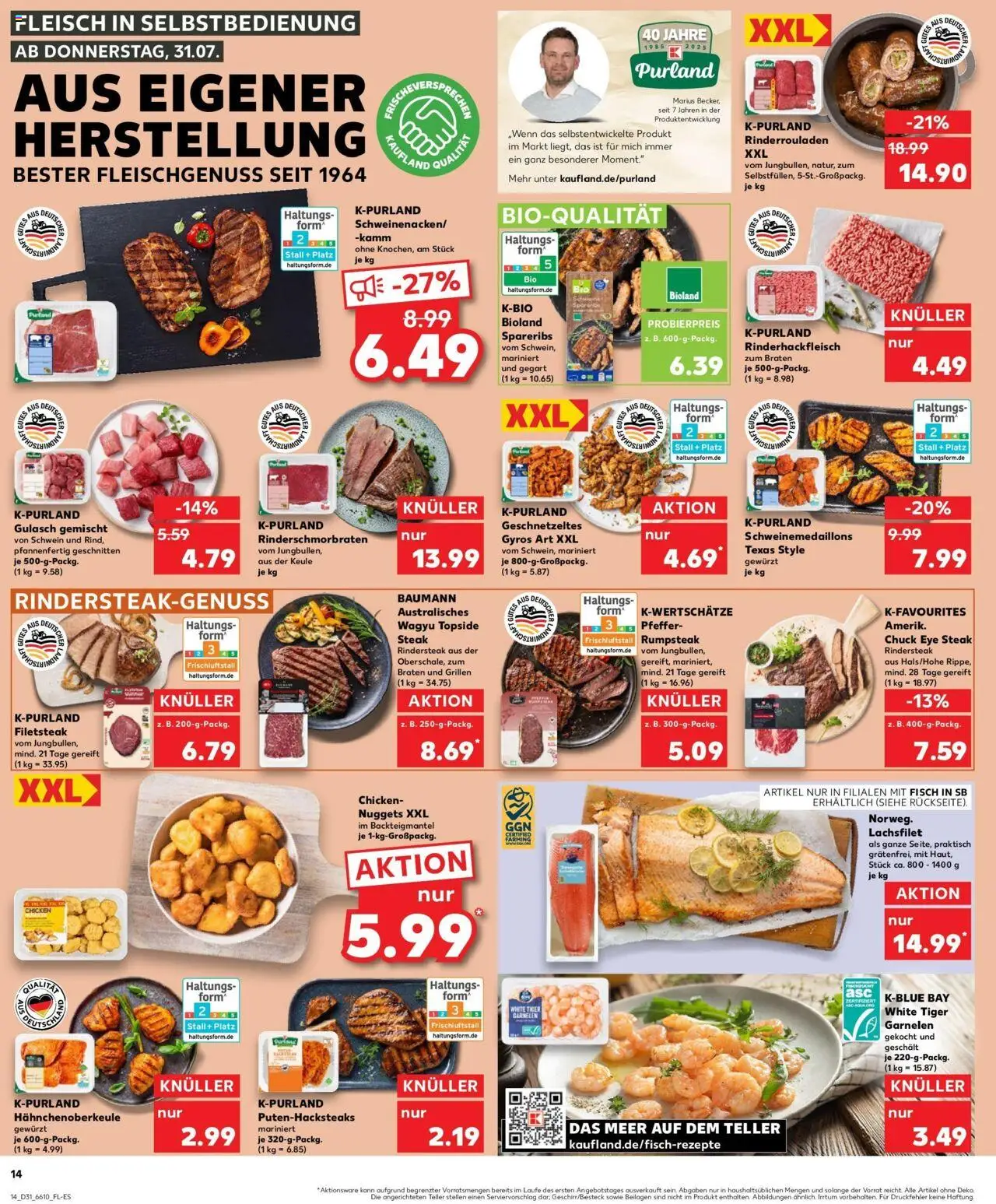 Kaufland prospekt Kamp-Lintfort	 - gültig ab dem 03.08.2025 | Seite: 25 | Produkte: Garnelen, Fisch, Pfeffer, Fleisch