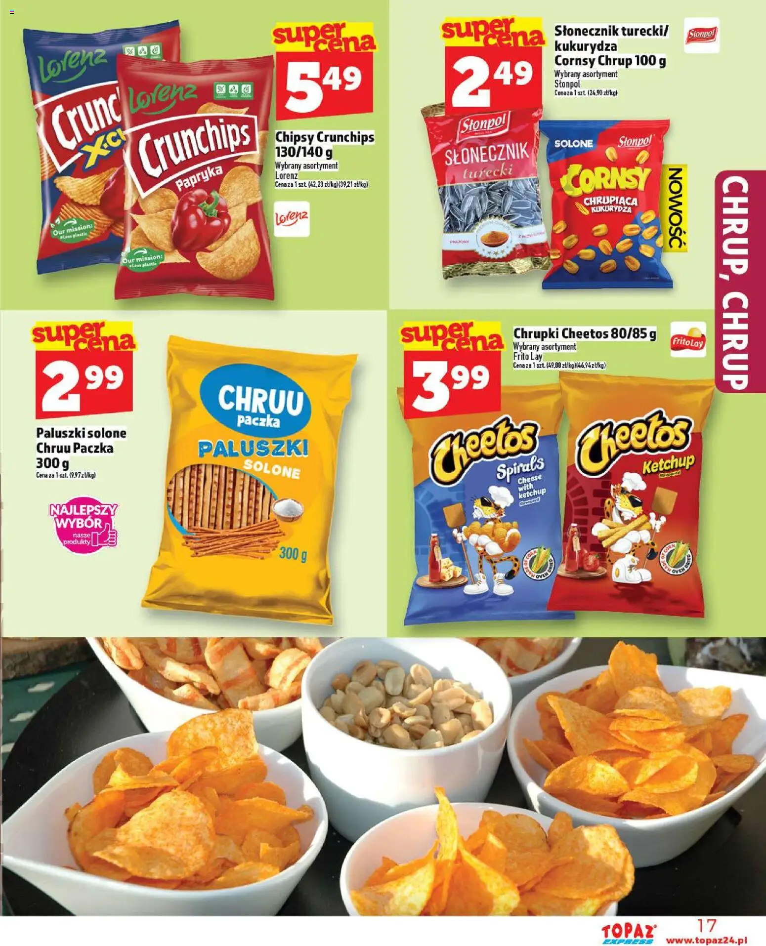 Topaz Gazetka - Express od 20.11.2025 | Strona: 17 | Produkty: Ketchup, Chrupki, Kukurydza, Słonecznik