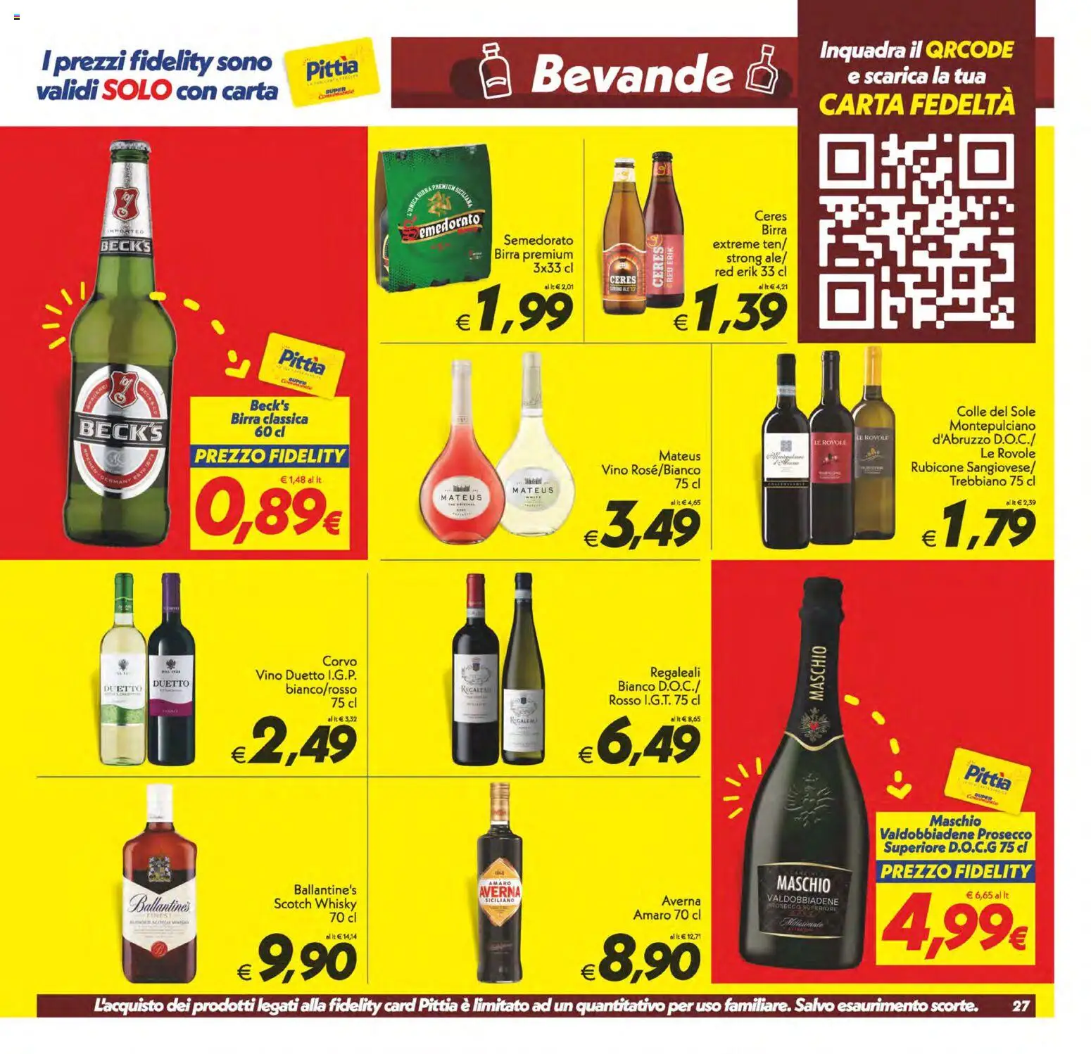 Volantino SuperConveniente del 23.01.2026 | Pagina: 27 | Prodotti: Birra, Prosecco, Vino, Ceres