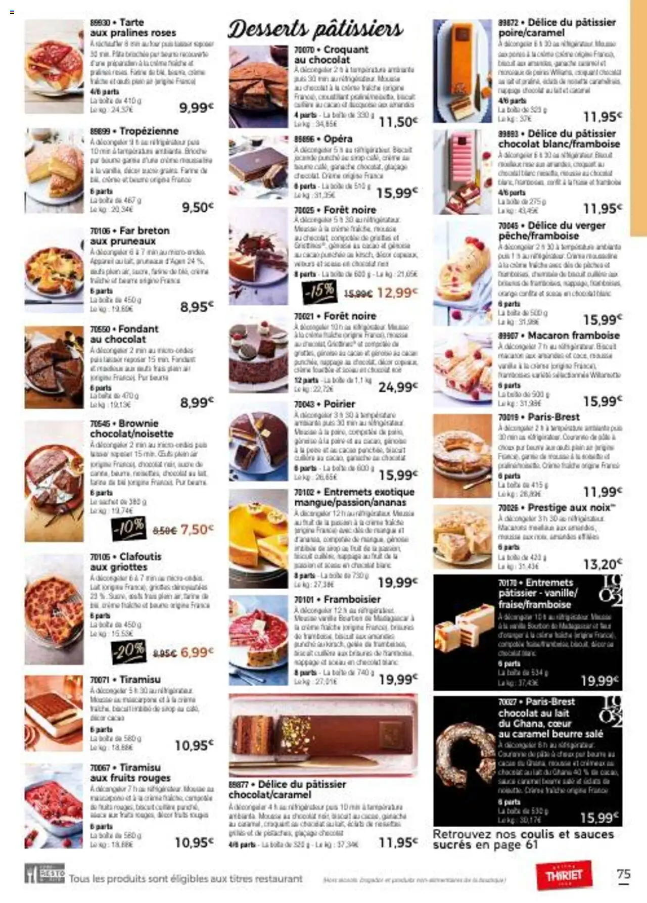  | Page: 75 | Produits: Sucre, Mangue, Pêche, Chocolat