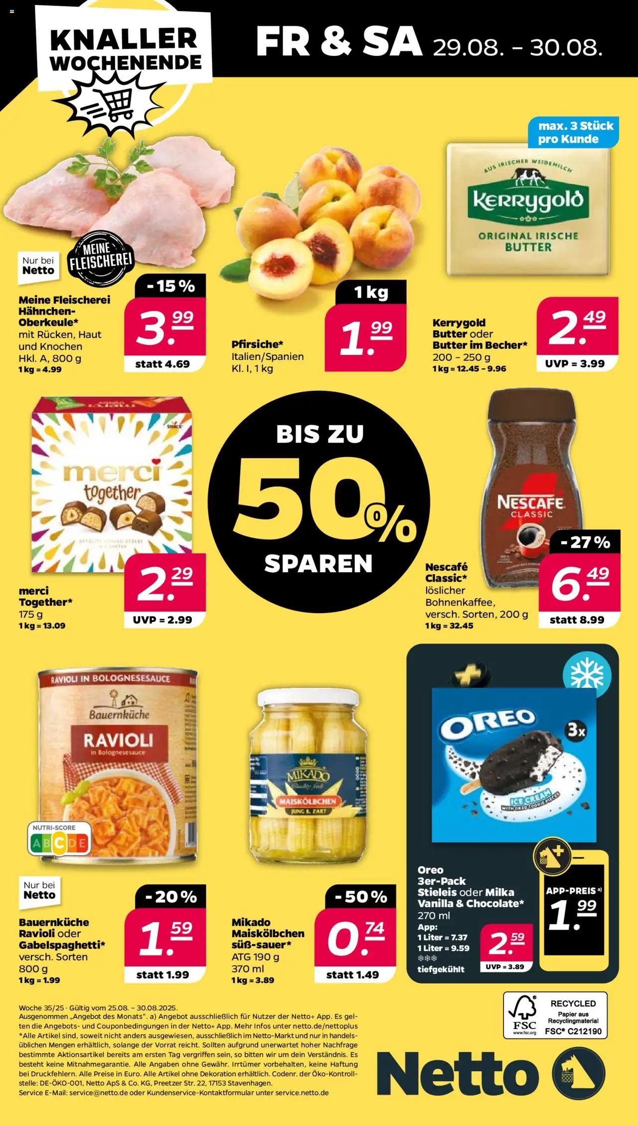 Netto Prospekt 	 - gültig ab dem 25.08.2025 | Seite: 28 | Produkte: Nescafe, Hahnchen, Milka, Nescafe classic