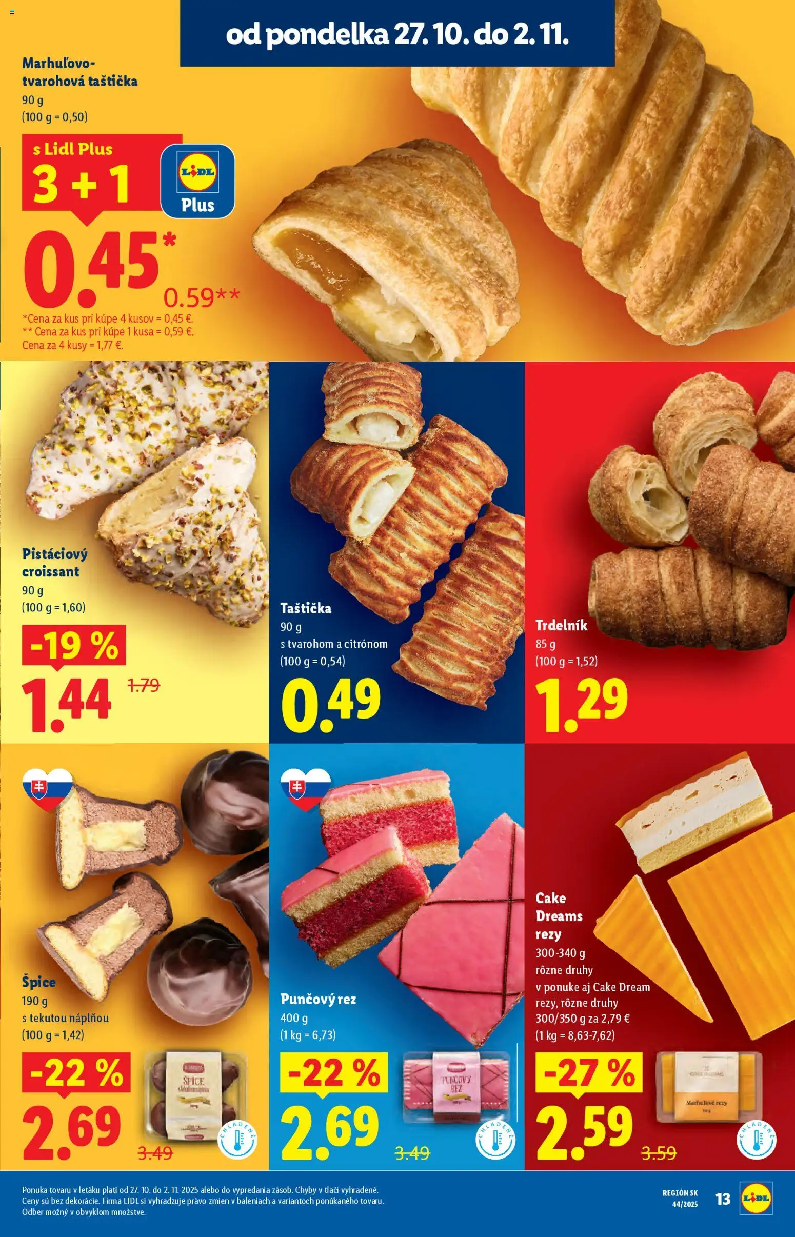 Nové Lidl akcie – leták je platný od 27.10.2025 | Strana: 15 | Produkty: Croissant