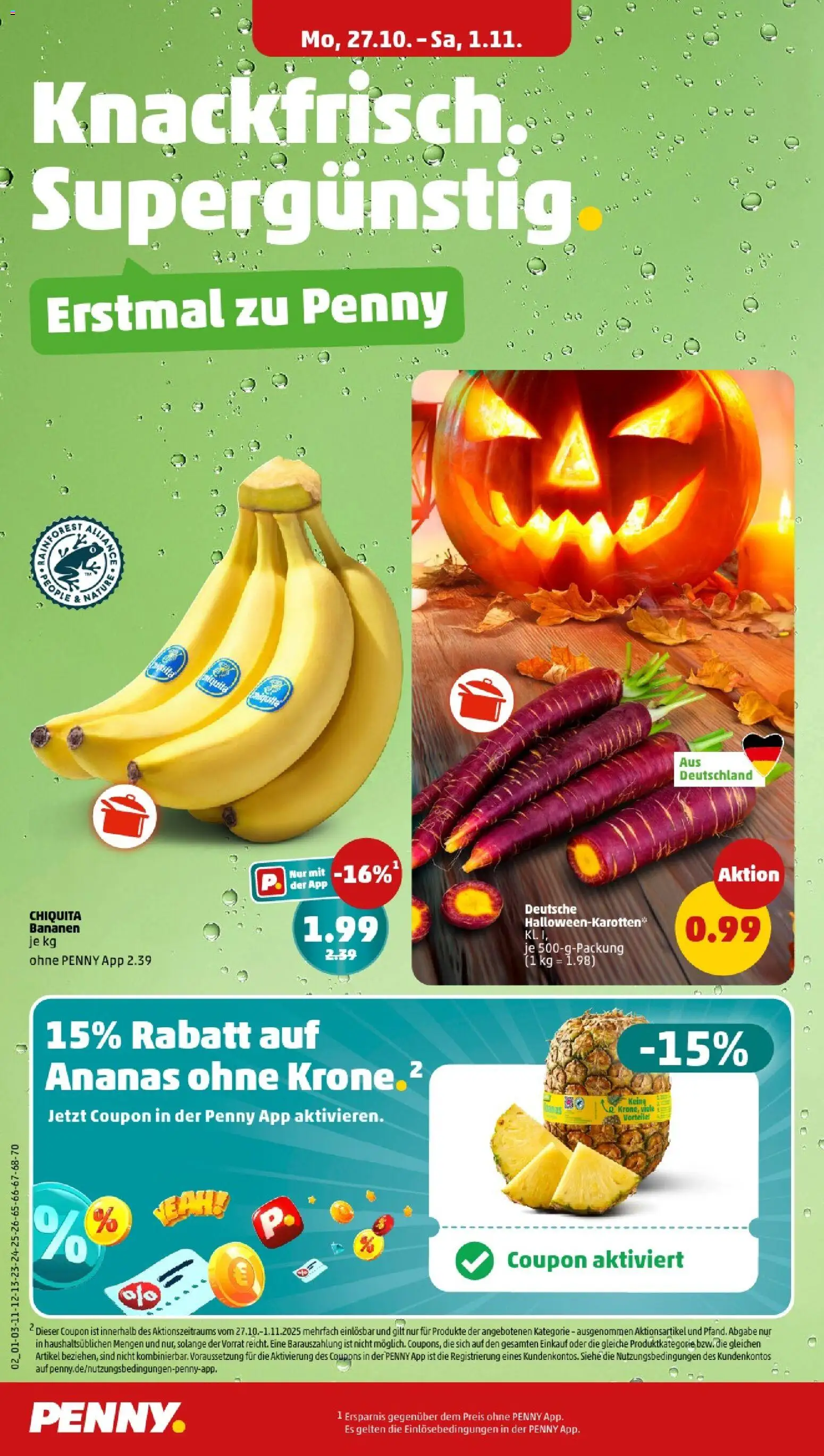 Penny - Berlin – gültig ab 27.10.2025 | Seite: 4 | Produkte: Bananen, Ananas