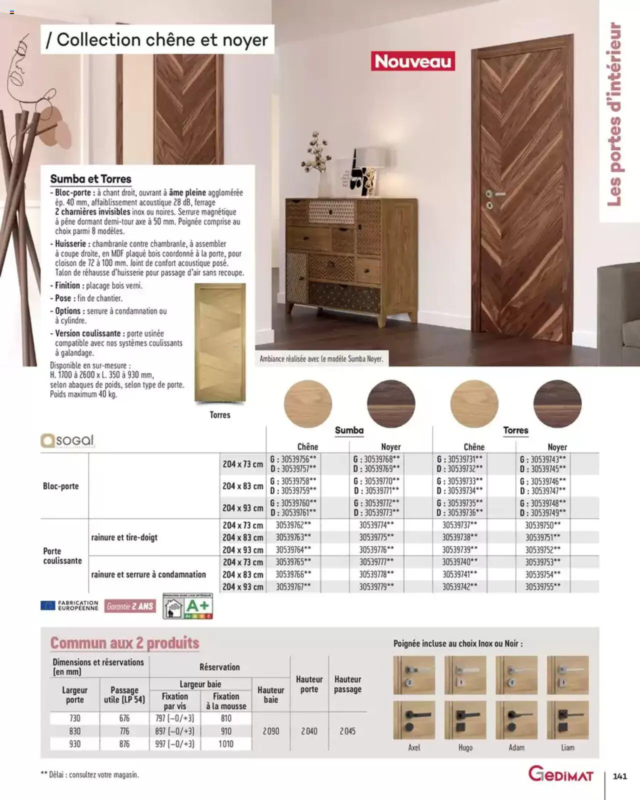  | Page: 141 | Produits: Poids, Mousse, Porte, Portes