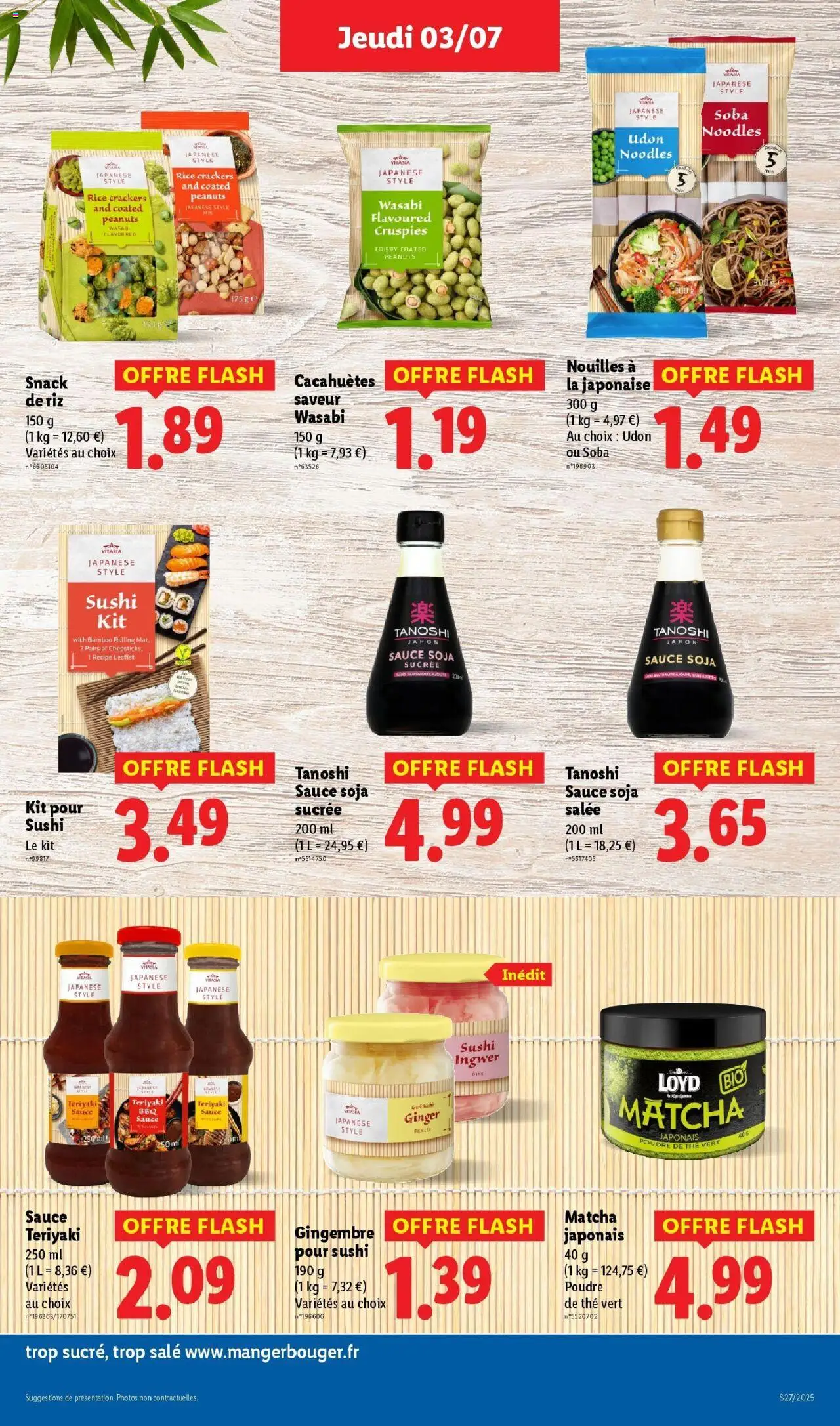  | Page: 25 | Produits: Crackers, Poudre, Sushi, Riz