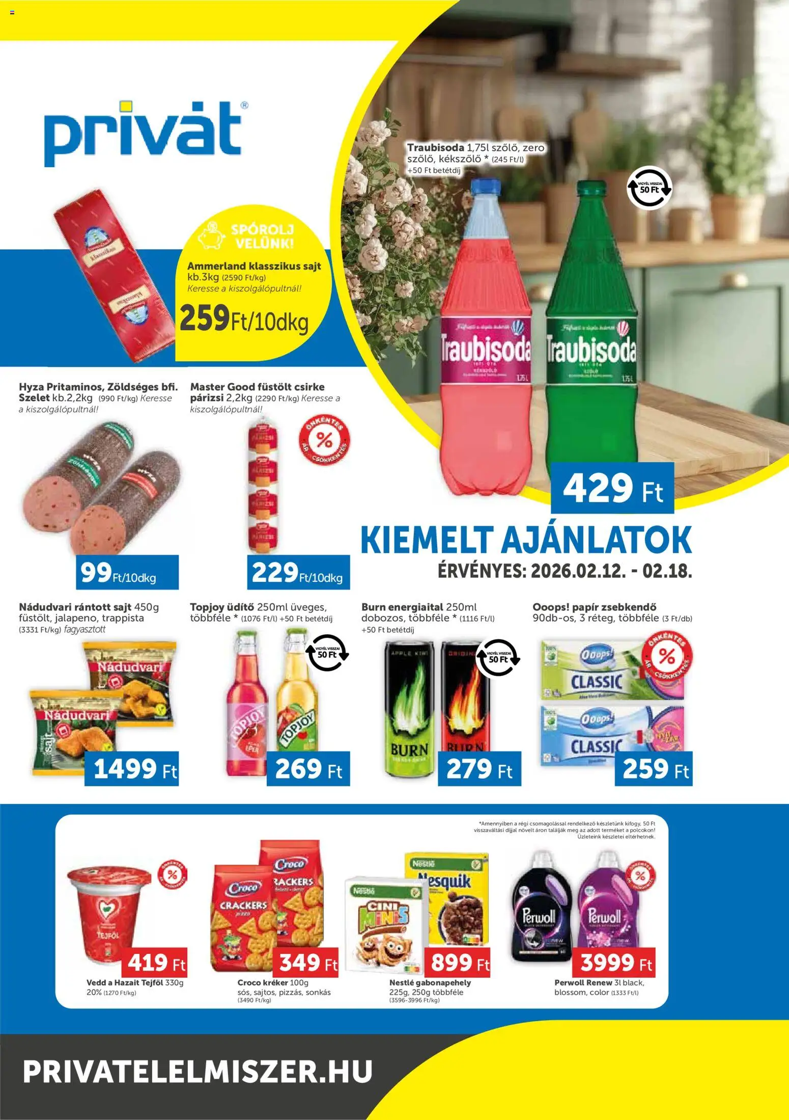 PRIVÁT akciós ujság - amely érvényes a következő dátumtól: 12.02.2026 | Oldal: 1