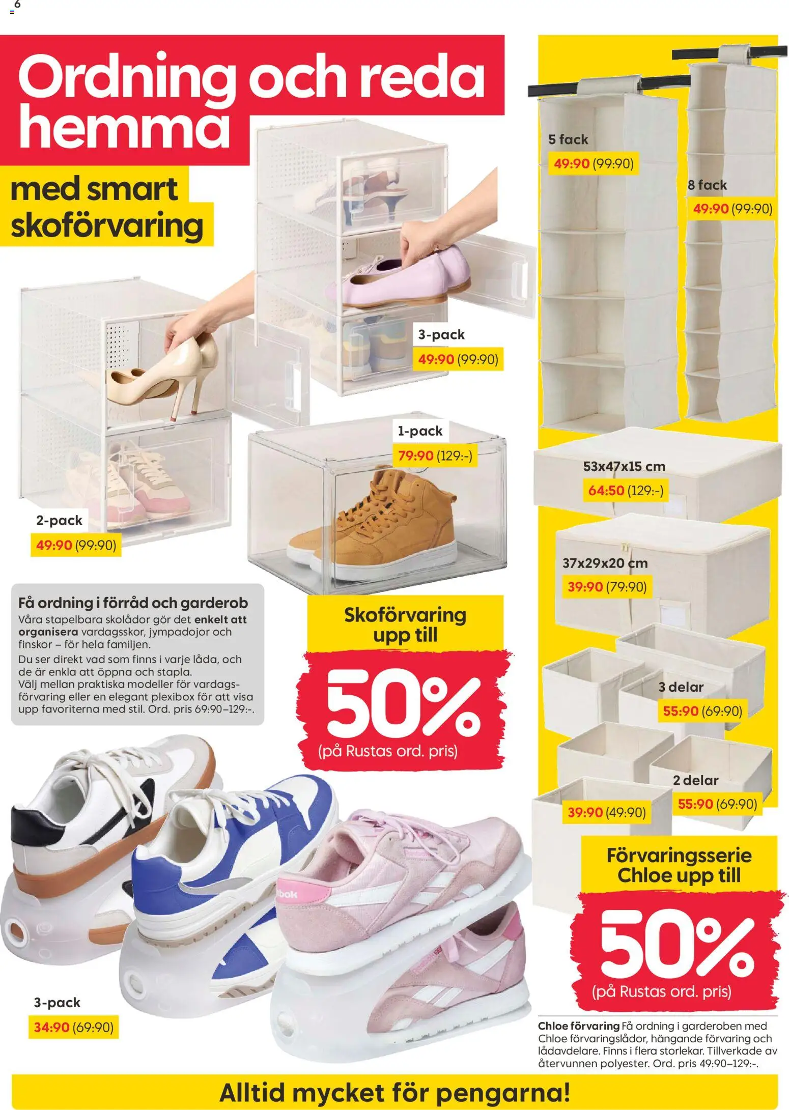 Rusta reklamblad aktuell från 09.03.2026 | Sida: 6 | Produkter: Garderob