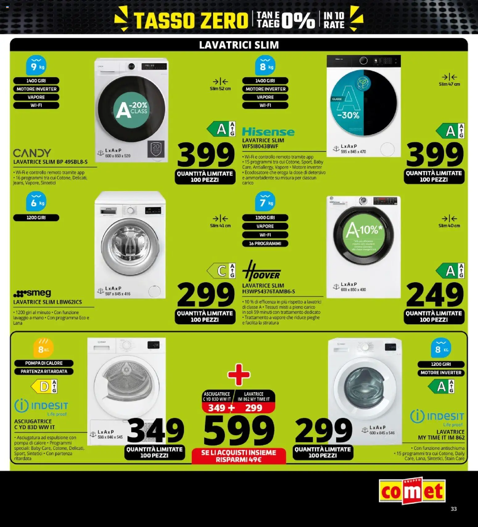 Volantino Comet del 26.11.2025 | Pagina: 33 | Prodotti: Ammorbidente, Lavatrice, Asciugatrice