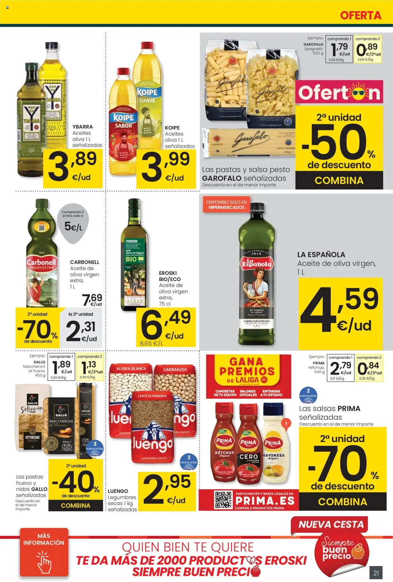 Eroski folleto │ válido desde el 29.05.2025 | Página: 21 | Productos: Tomates, Pasta, Té, Cesta