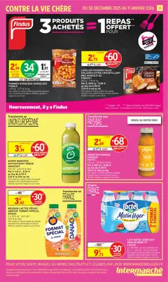 Intermarché - Prévisualisation de BOISSON LACTÉE PÊCHE/ ABRICOT FORMAT SPÉCIAL DANAO, 2 x 900 ml - soit 1,8 l - 1,90 € le litre valide à partir de 30.12.2025 | Page: 35