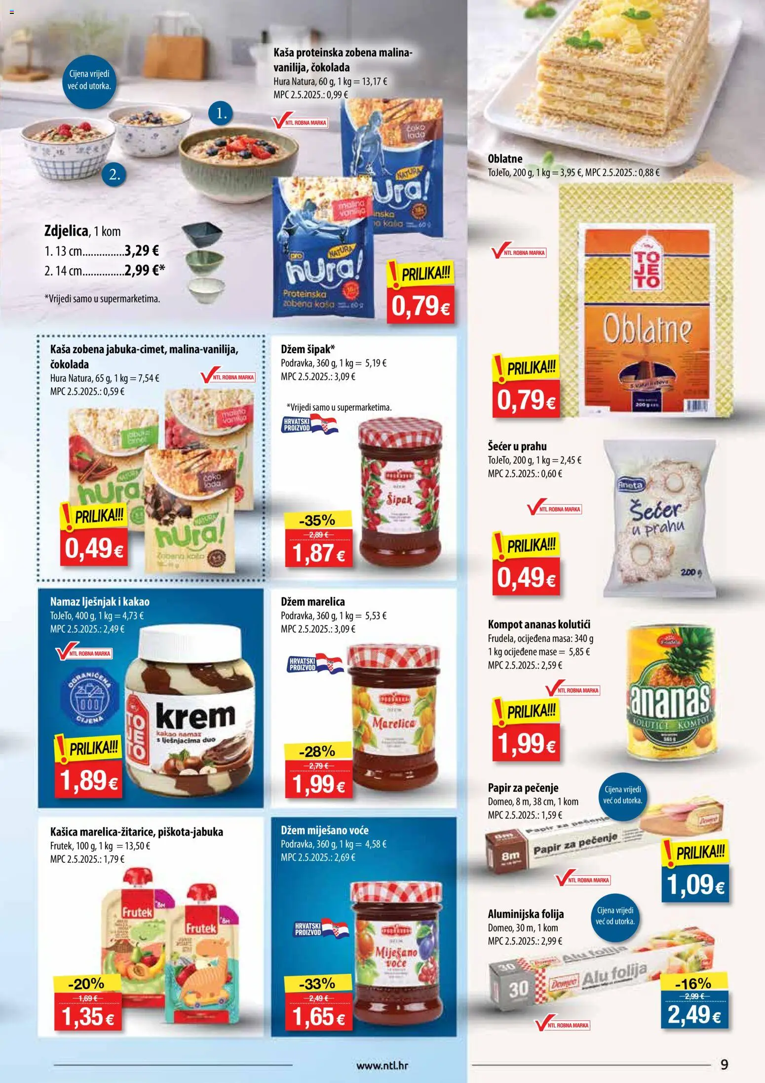 NTL katalog | vrijedi od 28.01.2026 | Stranica: 9 | Proizvodi: Ananas, Šećer, Šećer u prahu, Namaz