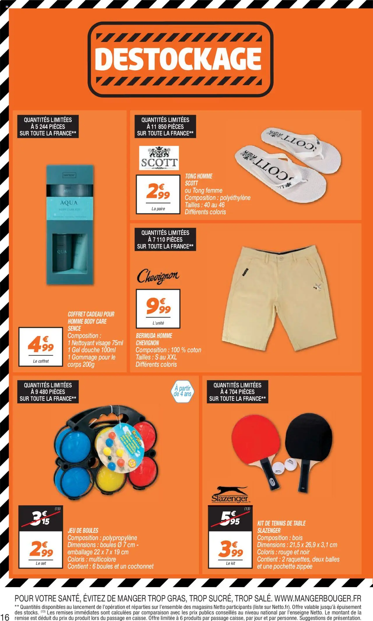  | Page: 16 | Produits: Coton, Gommage pour le corps, Gel douche, Shorts