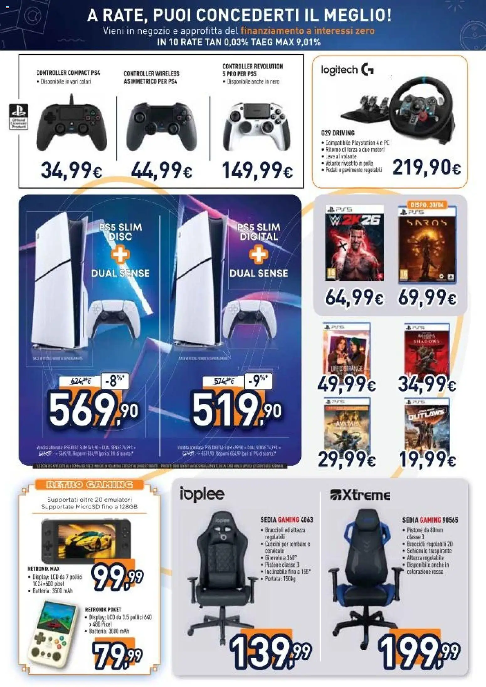 Volantino Unieuro del 03.04.2026 | Pagina: 38 | Prodotti: Pavimento, PC, Sedia, Batteria