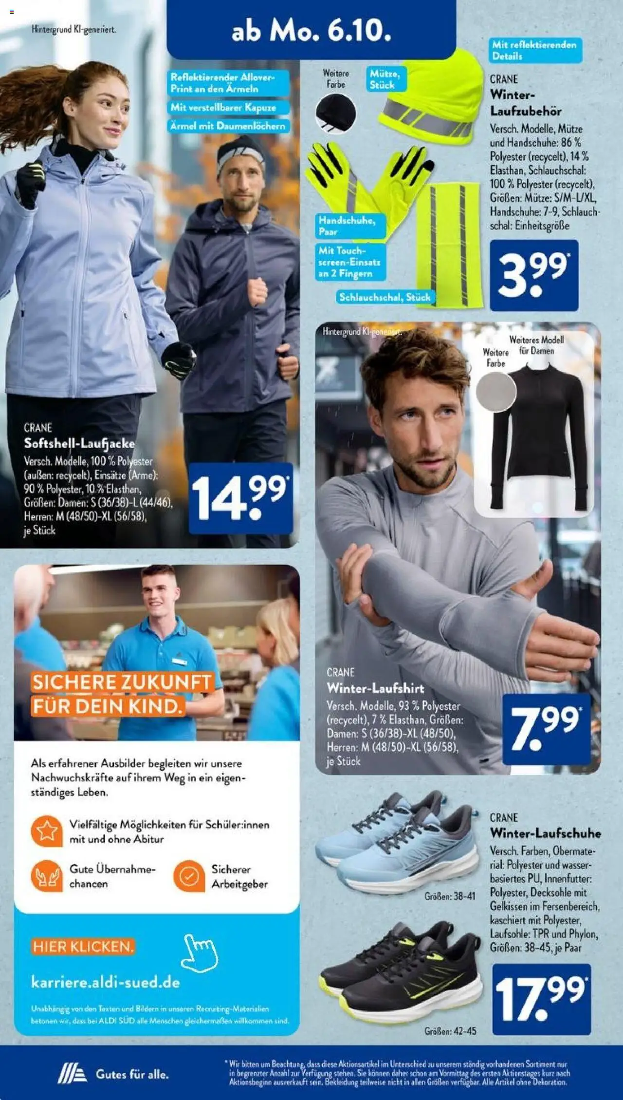 Aldi Süd Prospekt 	 – gültig ab 06.10.2025 | Seite: 2 | Produkte: Wasser, Bekleidung, Schal, Handschuhe