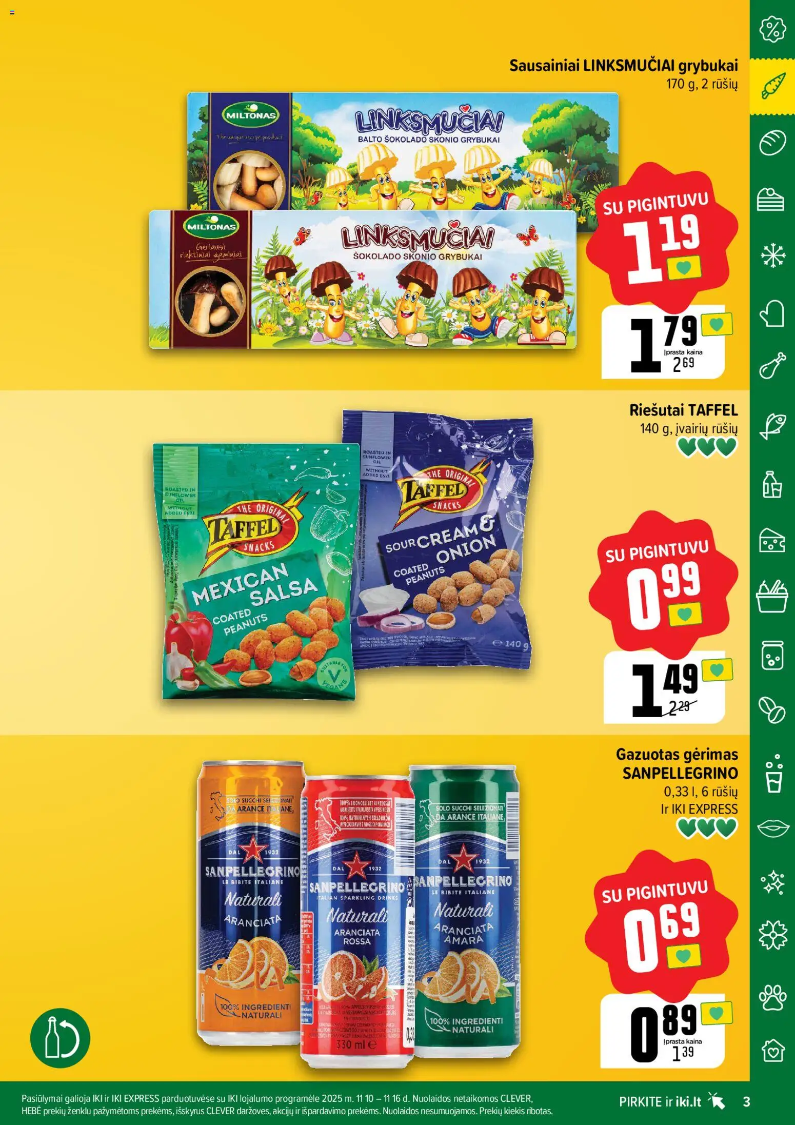 IKI akcijos nuo 10.11.2025 | Puslapis: 3 | Prekių: Riešutai, Sausainiai