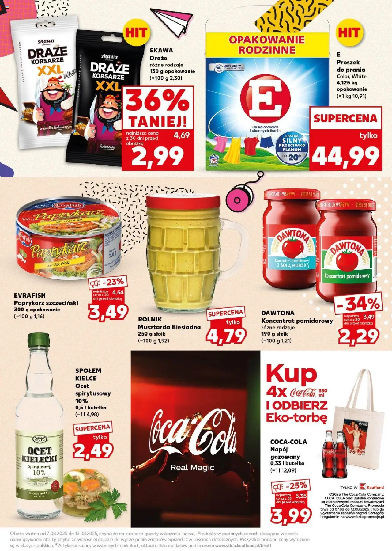 Kaufland gazetka - Super Sobota od 09.08.2025 | Strona: 13 | Produkty: Ocet, Paprykarz szczeciński, Koncentrat pomidorowy, Musztarda