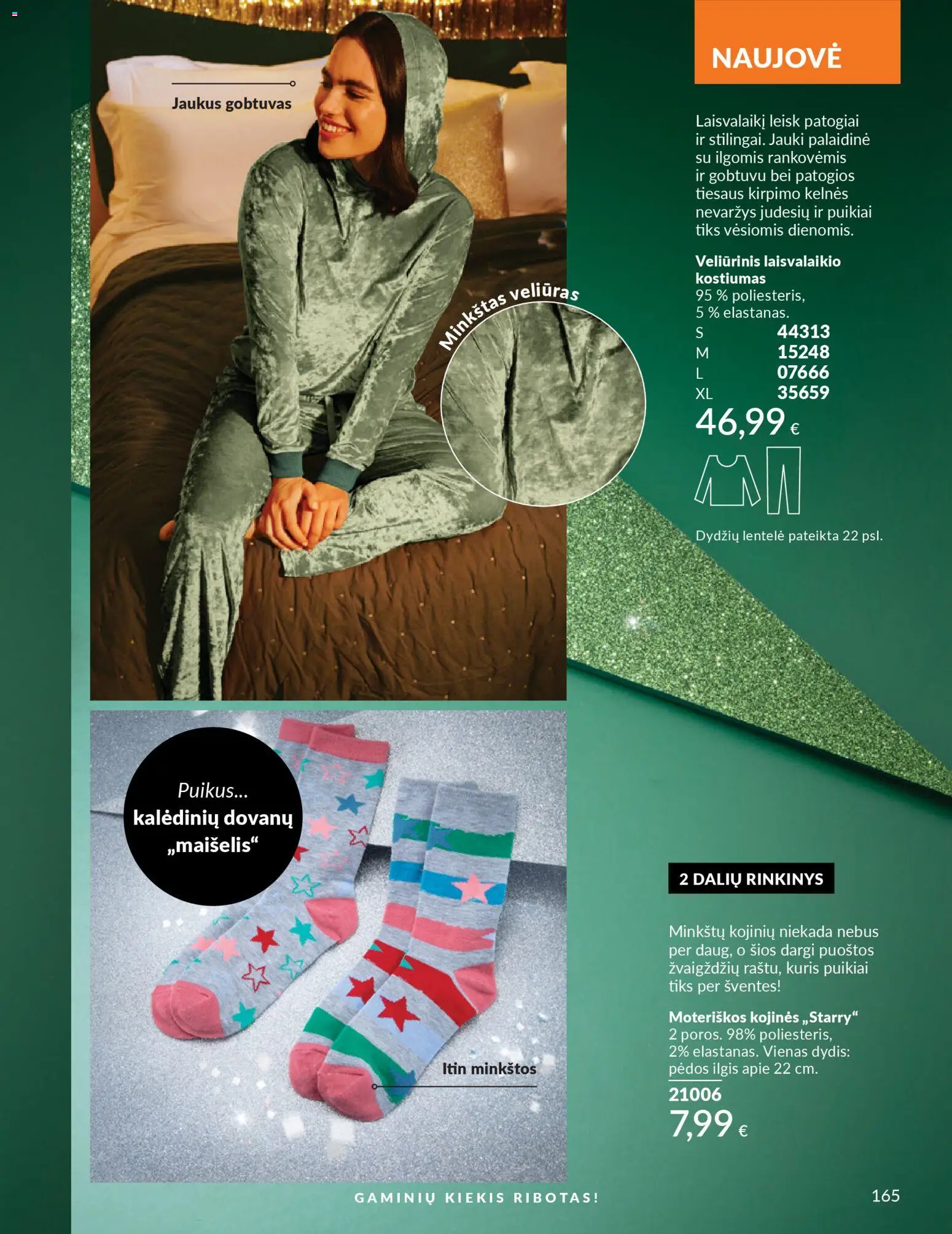 AVON akcijos nuo 01.11.2025 | Puslapis: 165 | Prekių: Palaidinė, Kelnes, Kojinės, Kostiumas