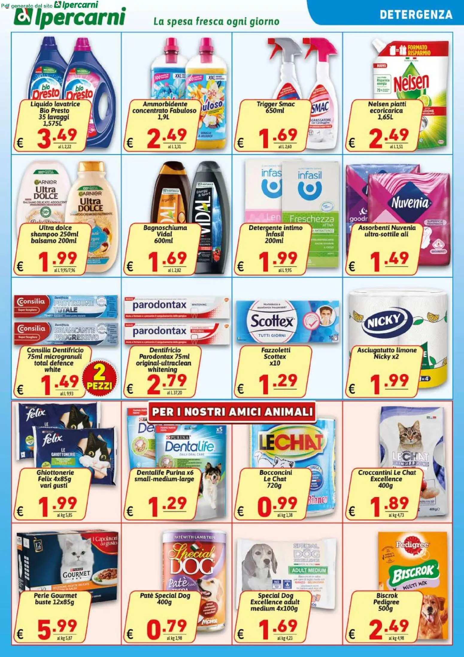 Volantino Ipercarni del 07.04.2026 | Pagina: 15 | Prodotti: Paté, Dentifricio, Candeggina, Sgrassatore