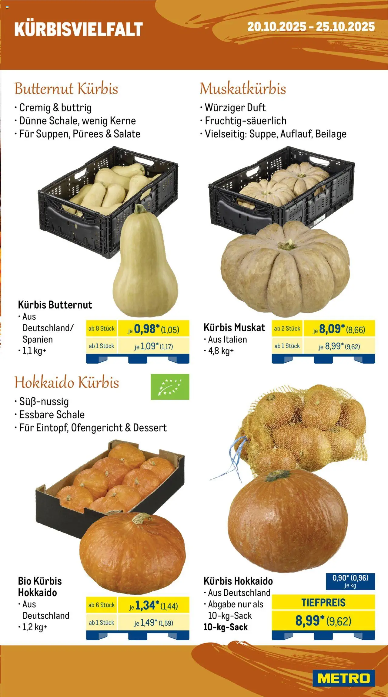 Metro  Wochen-Angebote Gastro – gültig ab 20.10.2025 | Seite: 9 | Produkte: Duft, Kürbis