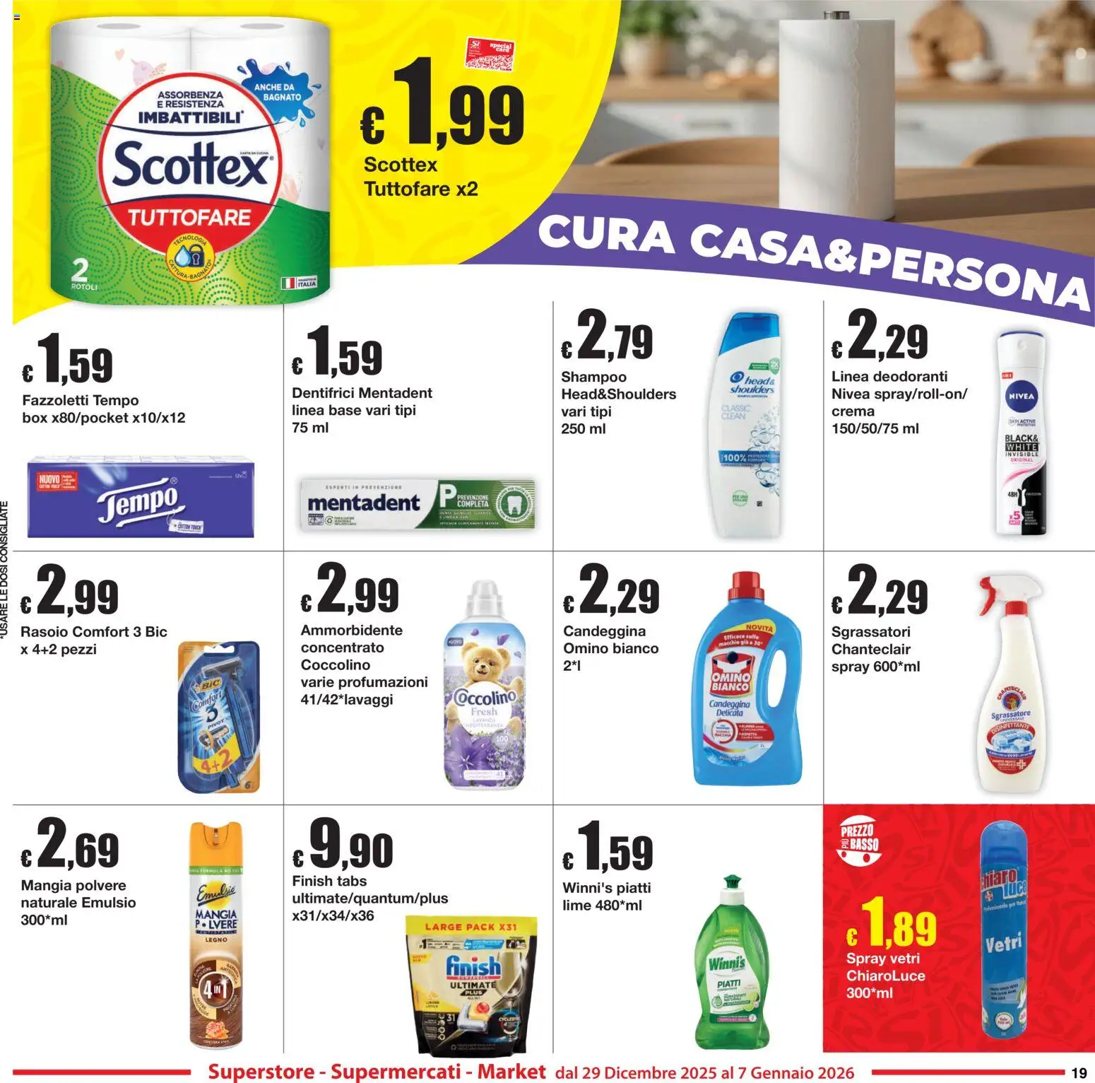 Volantino Sì con Te del 29.12.2025 | Pagina: 19 | Prodotti: Crema, Fazzoletti, Sgrassatore, Lime