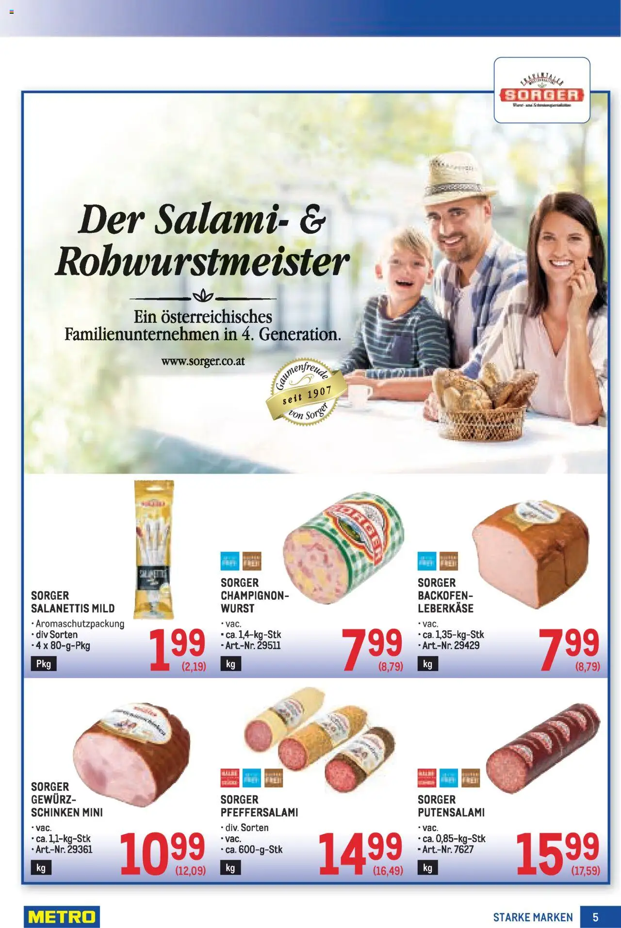 Metro - METRO AT - Starke Marken gültig ab 16.10.2025 | Seite: 5 | Produkte: Wurst, Salami, Schinken