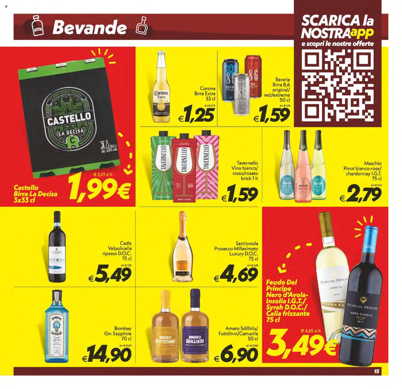 Volantino SuperConveniente del 06.03.2026 | Pagina: 15 | Prodotti: Birra, Prosecco, Vino, Amaro