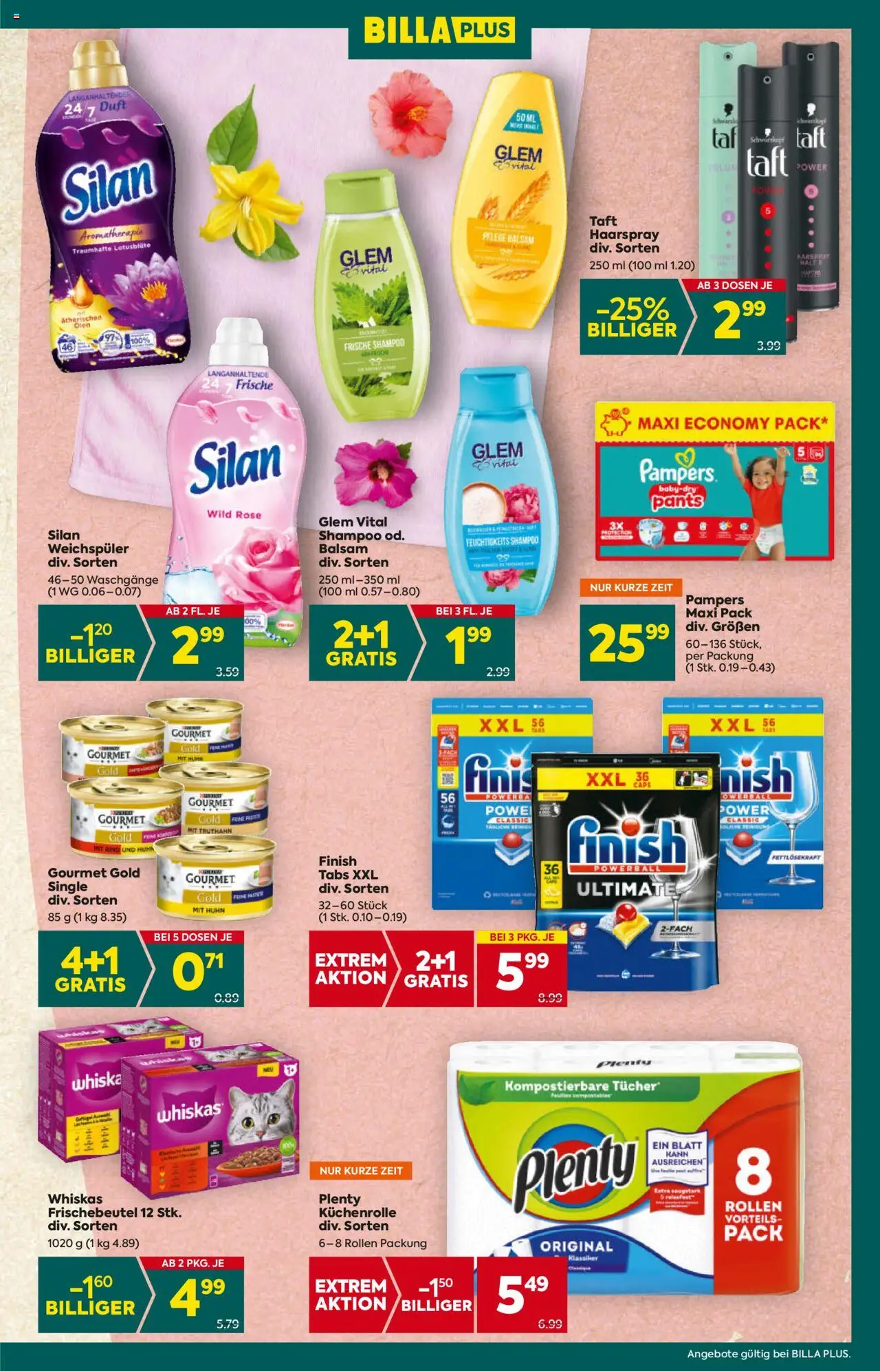 Billa Plus Flugblatt - Steiermark gültig ab 24.07.2025 | Seite: 19 | Produkte: Duft, Pampers, Shampoo, Haarspray