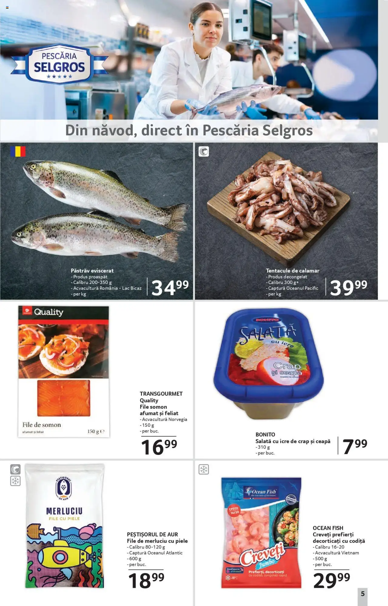 Catalog Selgros - Sibiu – valabil de la 08.08.2025 | Pagină: 5 | Produse: Salată cu icre, Salată, Ceapă