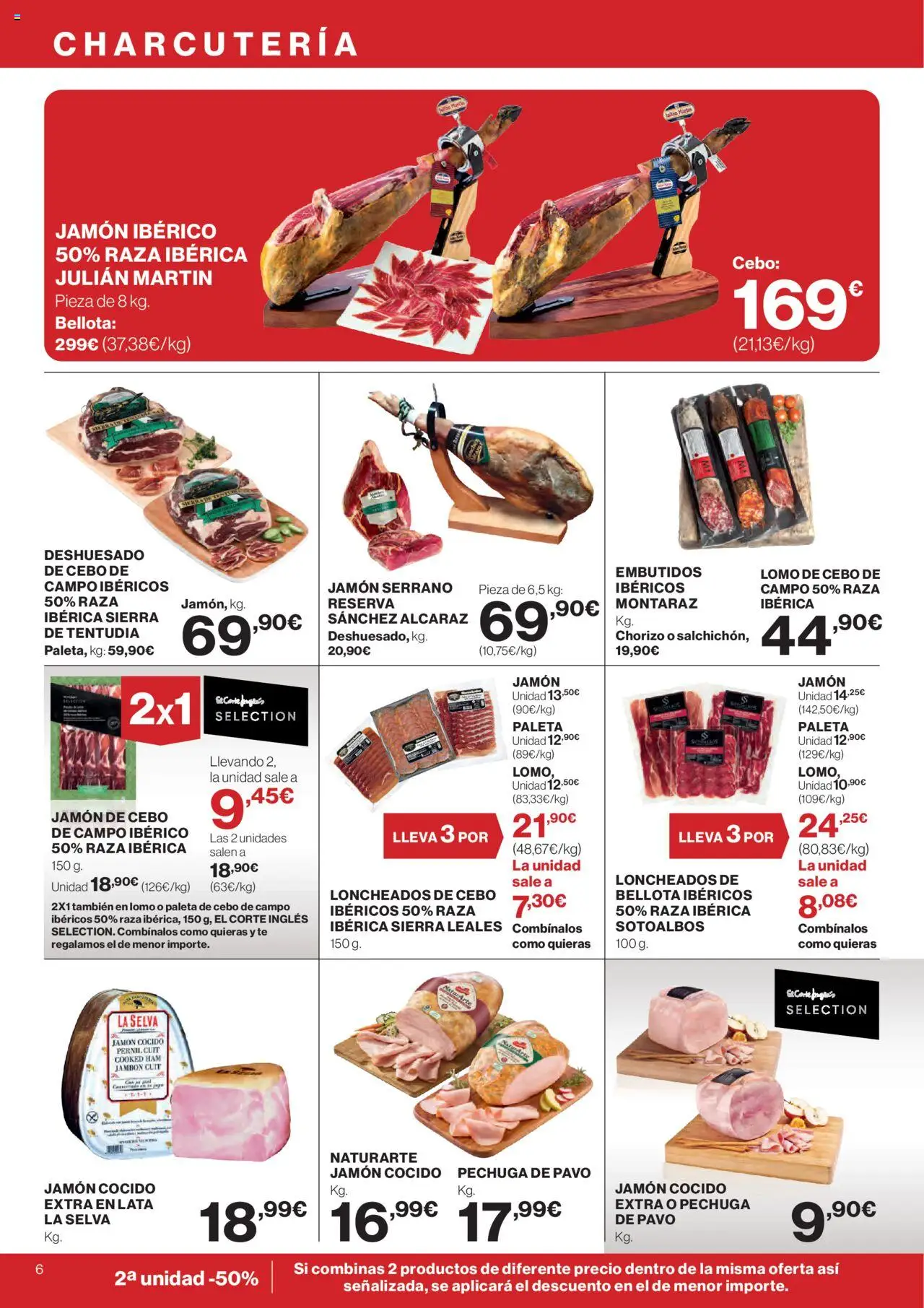 Hipercor catálogo │ válido desde el 11.09.2025 | Página: 6 | Productos: Jamón serrano, Jamón ibérico, Jamón, Νυχτικό