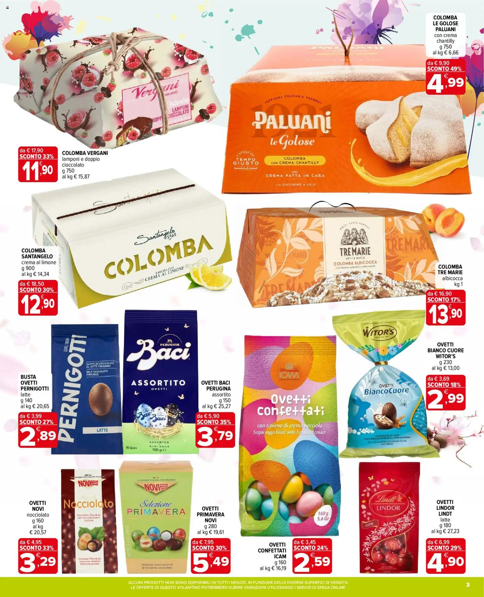 Volantino Iperal del 25.03.2026 | Pagina: 3 | Prodotti: Cioccolato, Cereali, Zucchero, Latte