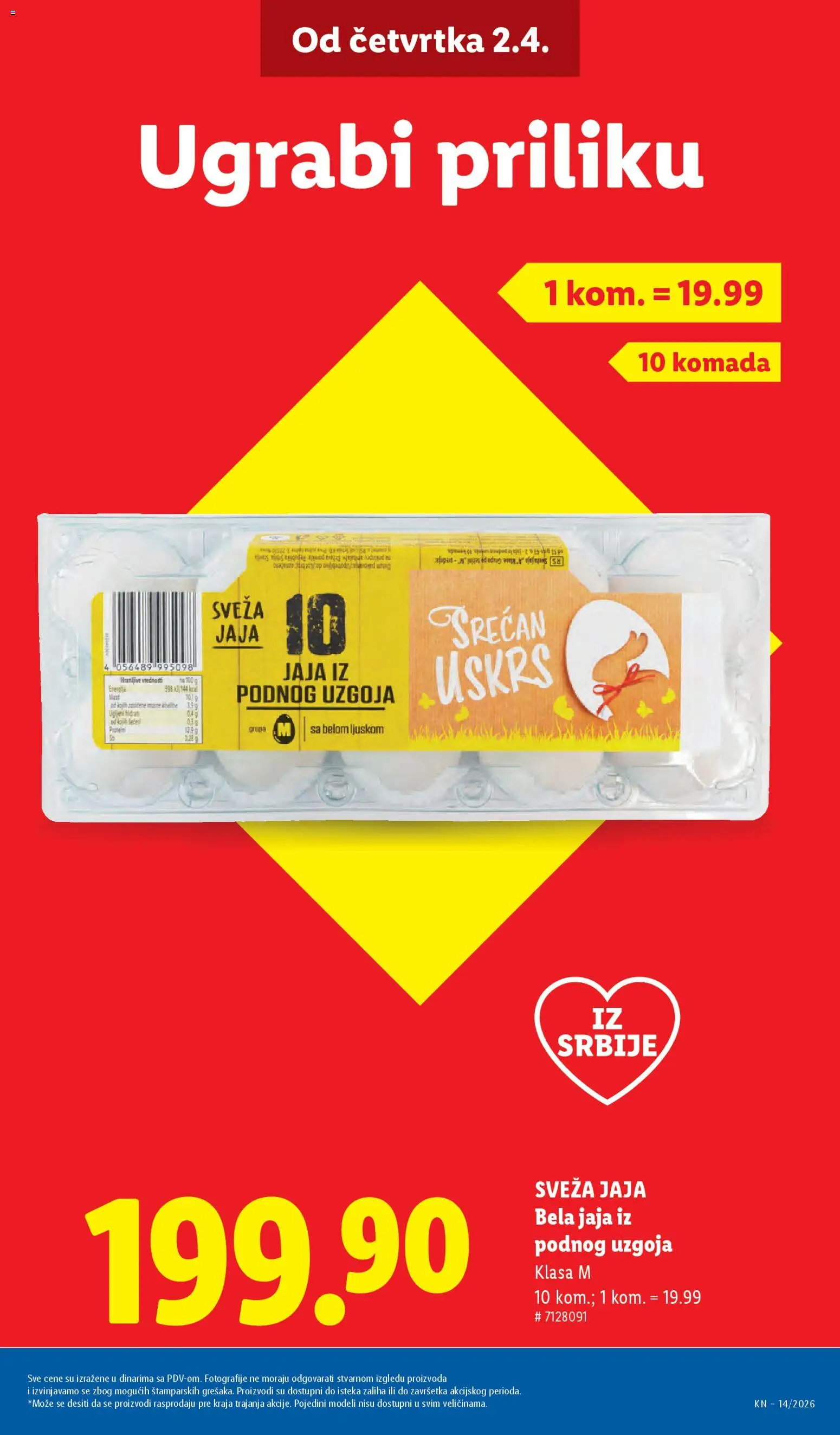 Lidl katalog - važi od 02.04.2026 | Strana: 5 | Proizvode: Jaja