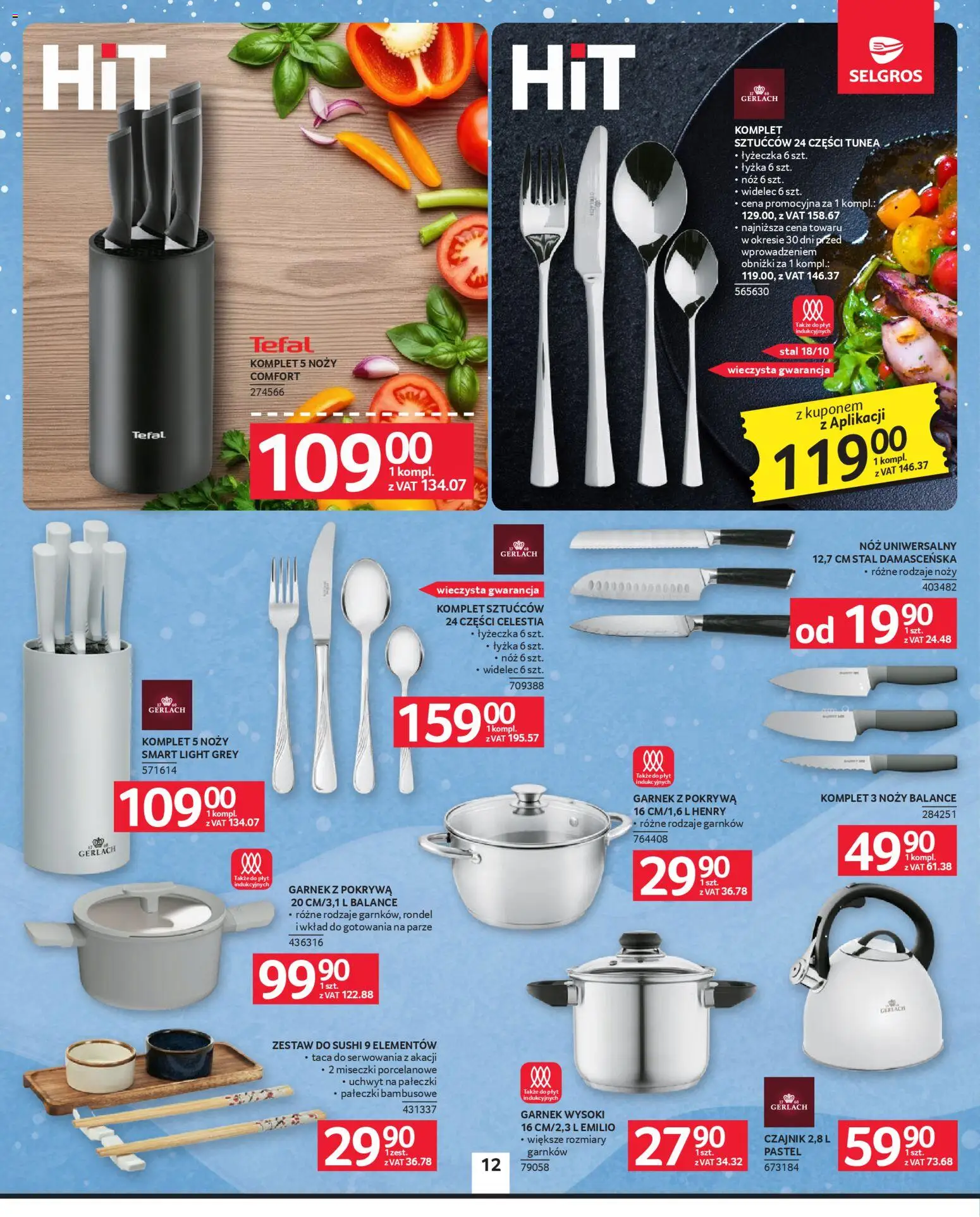 Selgros cash&carry Gazetka - Oferta przemysłowa od 08.01.2026 | Strona: 14 | Produkty: Czajnik, Garnek, Sushi, Tefal
