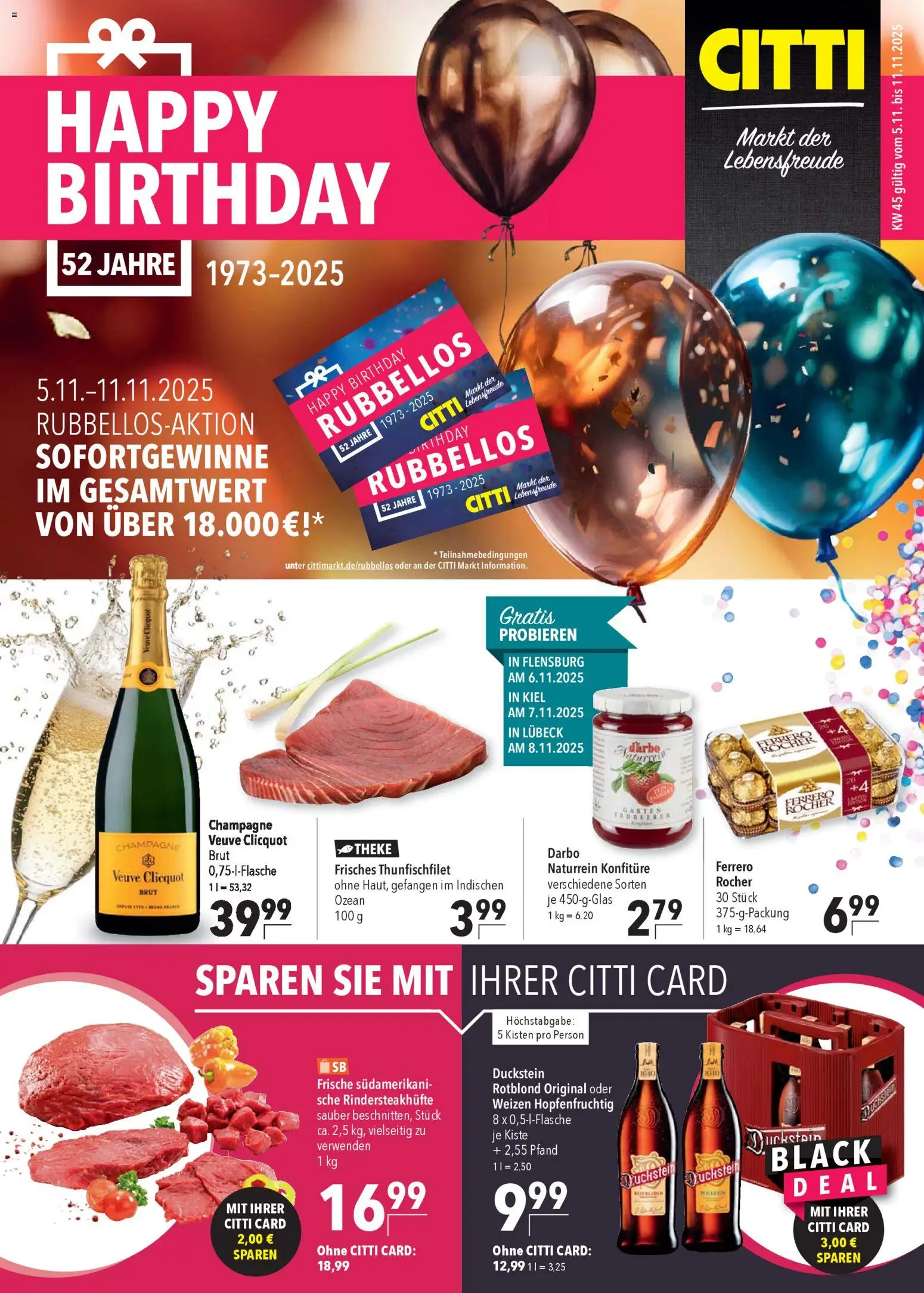 CITTI Markt Prospekt 	 – gültig ab 05.11.2025 | Seite: 1 | Produkte: Theke