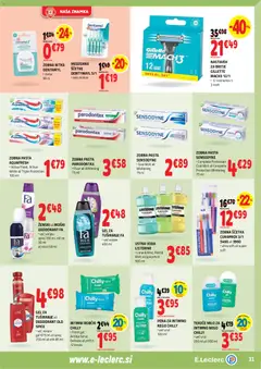 E.leclerc katalog akcije – veljaven od 11.03.2026 | Stran: 31 | Izdelki: Milo, Zobna pasta, Zobna scetka, Voda
